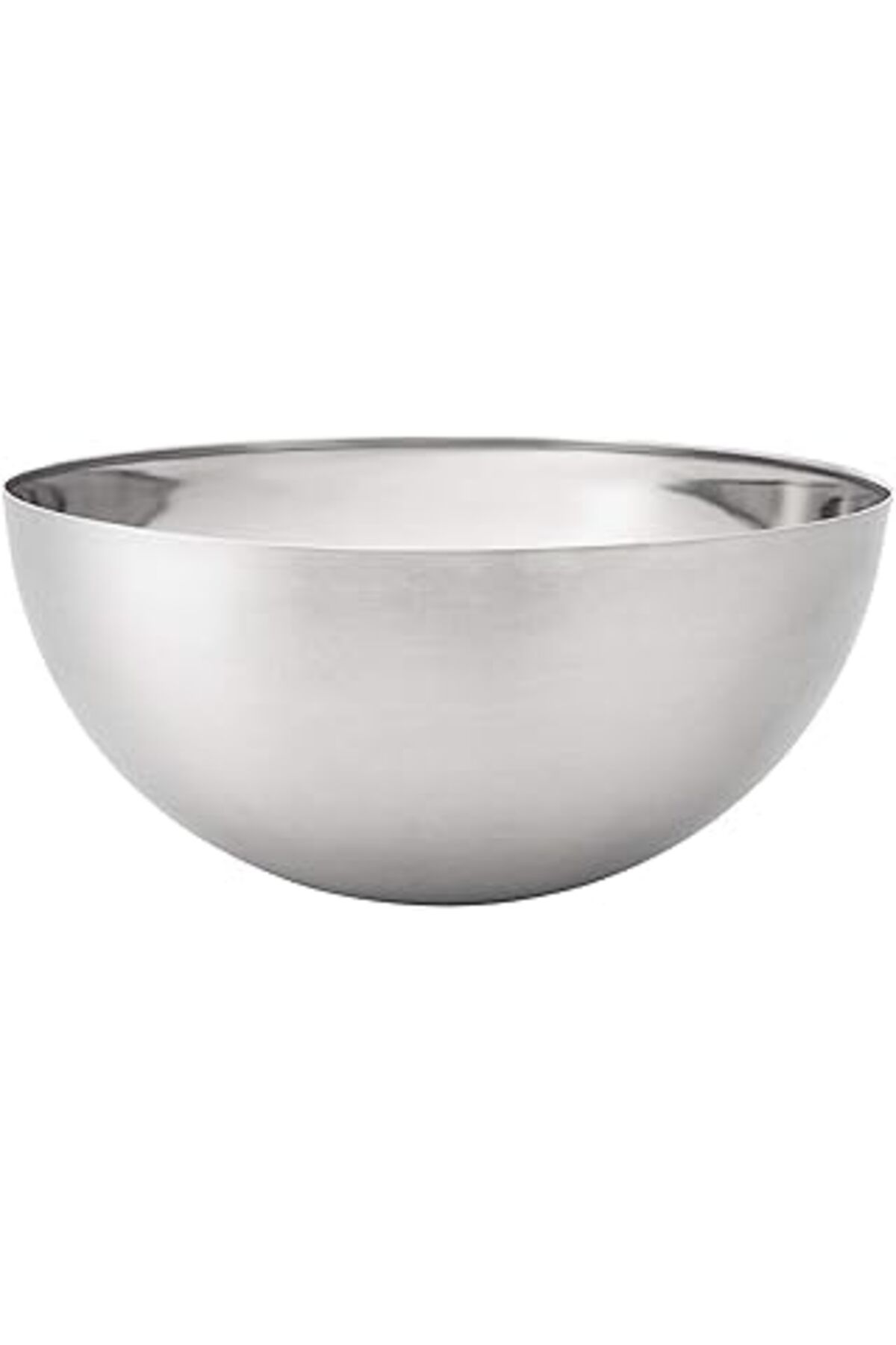 Mu Art Ahşap Salata Kasesi "blanda Blank" Servis Kasesi 28 Cm Çap Paslanmaz Çelikten Gümüş
