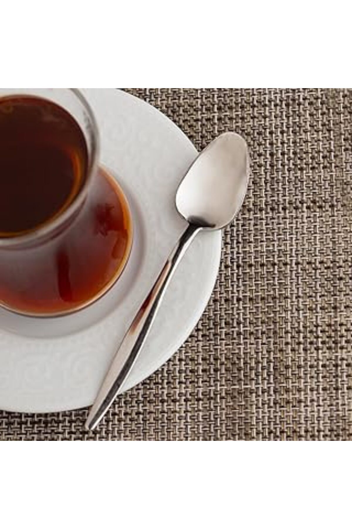 ASİTAN Porsima Parma 6 Parça Çay Kaşık Takımı, Gümüş Renkli, Paslanmaz Çelik Çay Kaşıkları