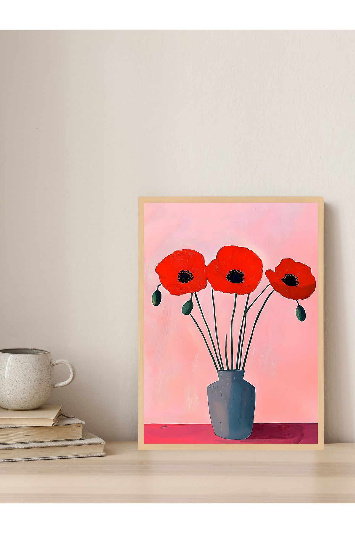 Tuba Decor Tek parça Ahşap Çerçeve Görünümlü MDF Tablo