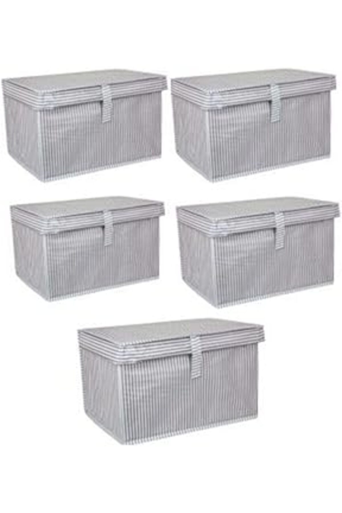 Qedii Mayaglory 5 Adet - Kapaklı Çok Amaçlı (Çamaşır-Saklama-Düzenleme Vb) Hurç, Kutu - 40X30X26 - Mini K