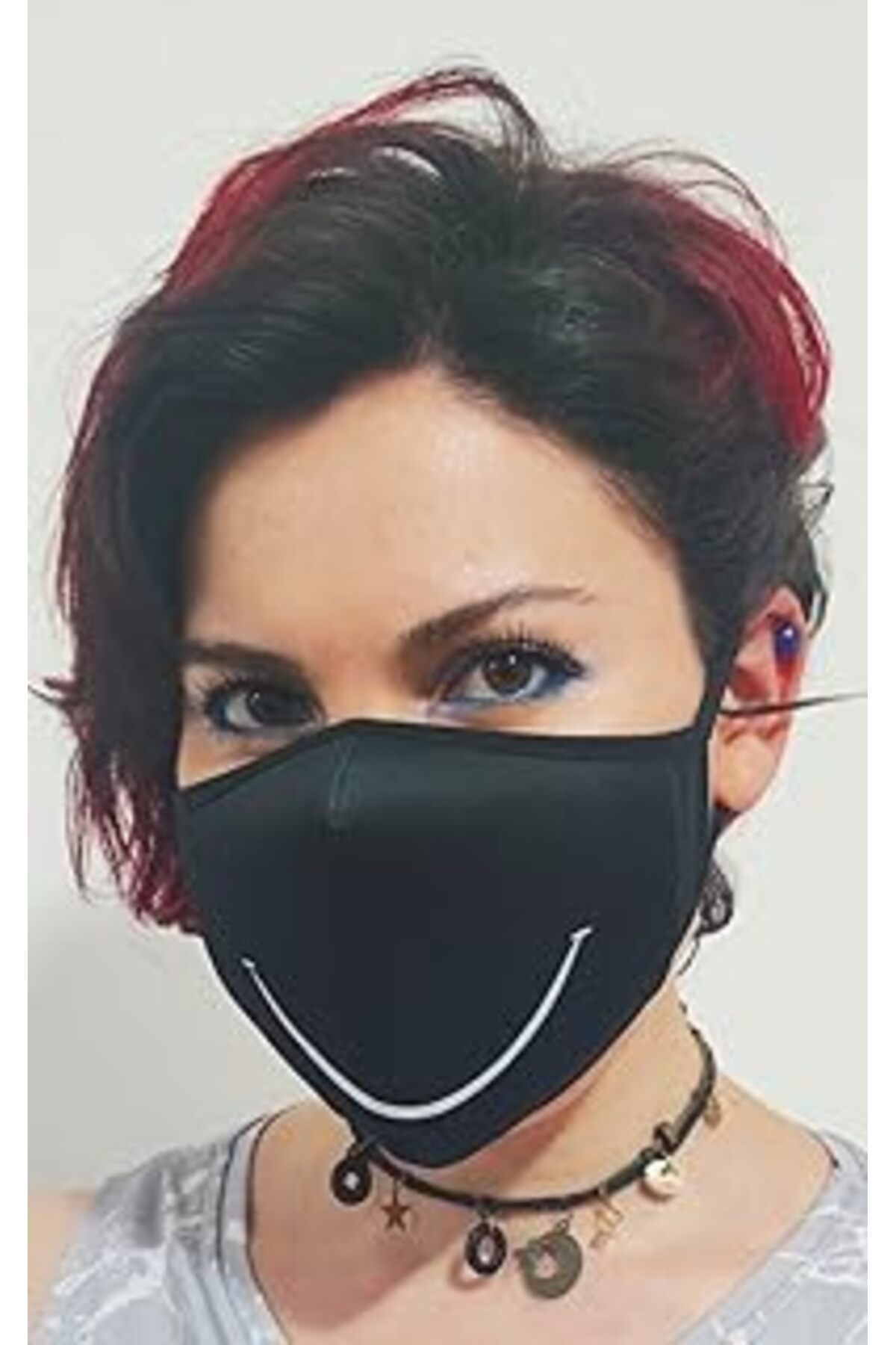 ASİTAN Filtreli Yıkanabilir Medikal Maske Gülümse Baskılı