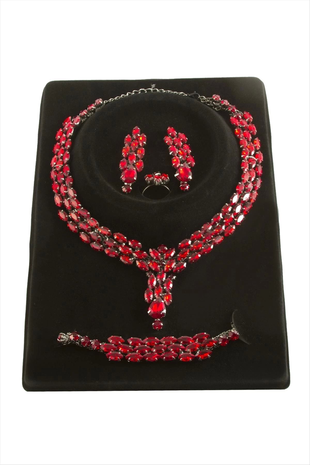 E&E Home Damla Taşlı Set Kolye