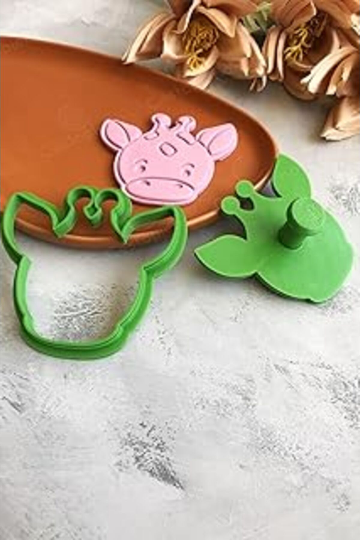 Mu Art Ahşap Cestopieno Baskılı Zürafa Hamur Şekillendirici
