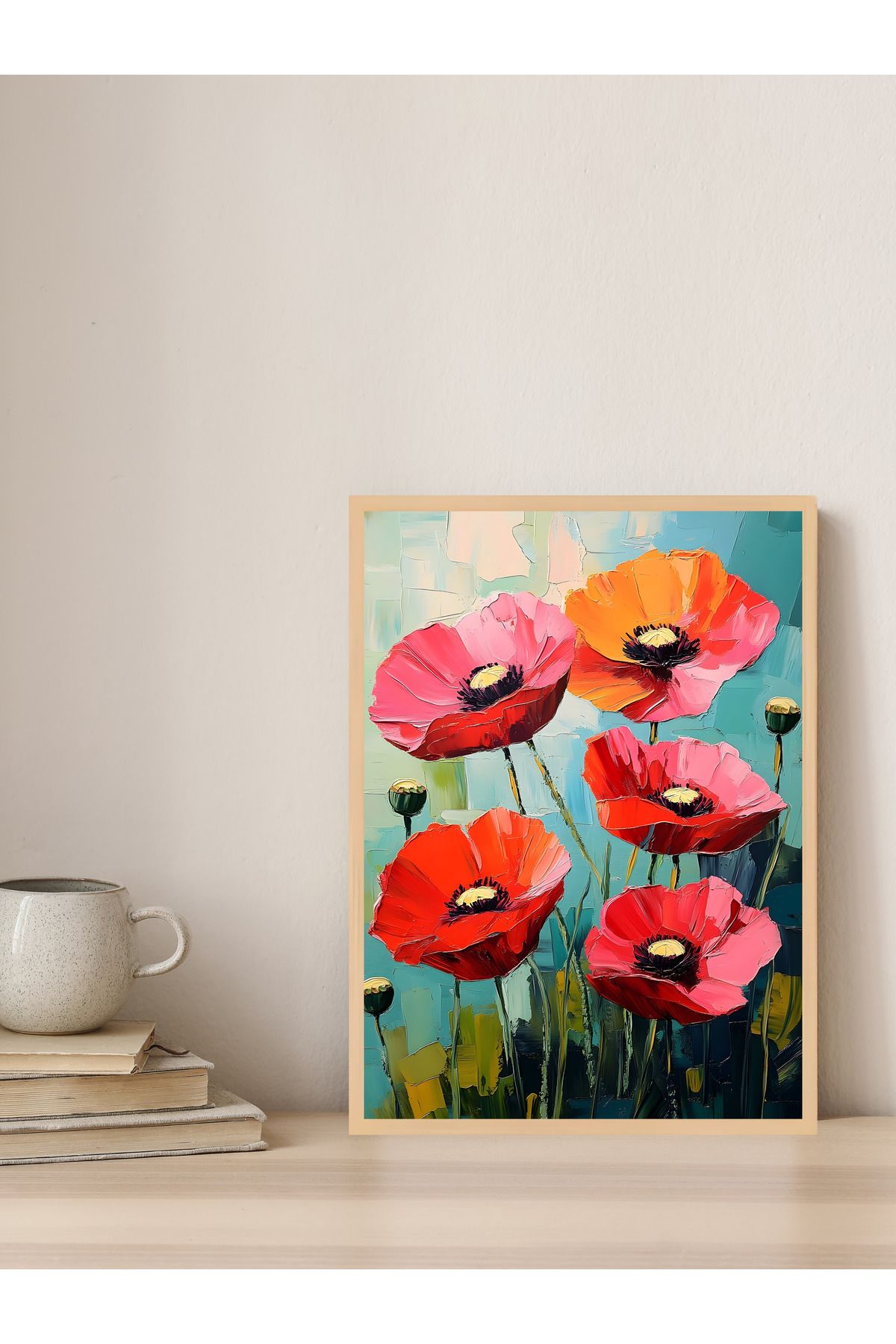 Tuba Decor Tek parça Ahşap Çerçeve Görünümlü MDF Tablo