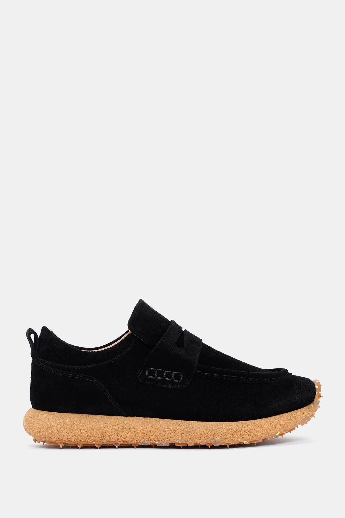 Bestyle Troy Unisex Siyah Gerçek Süet Deri Sneaker