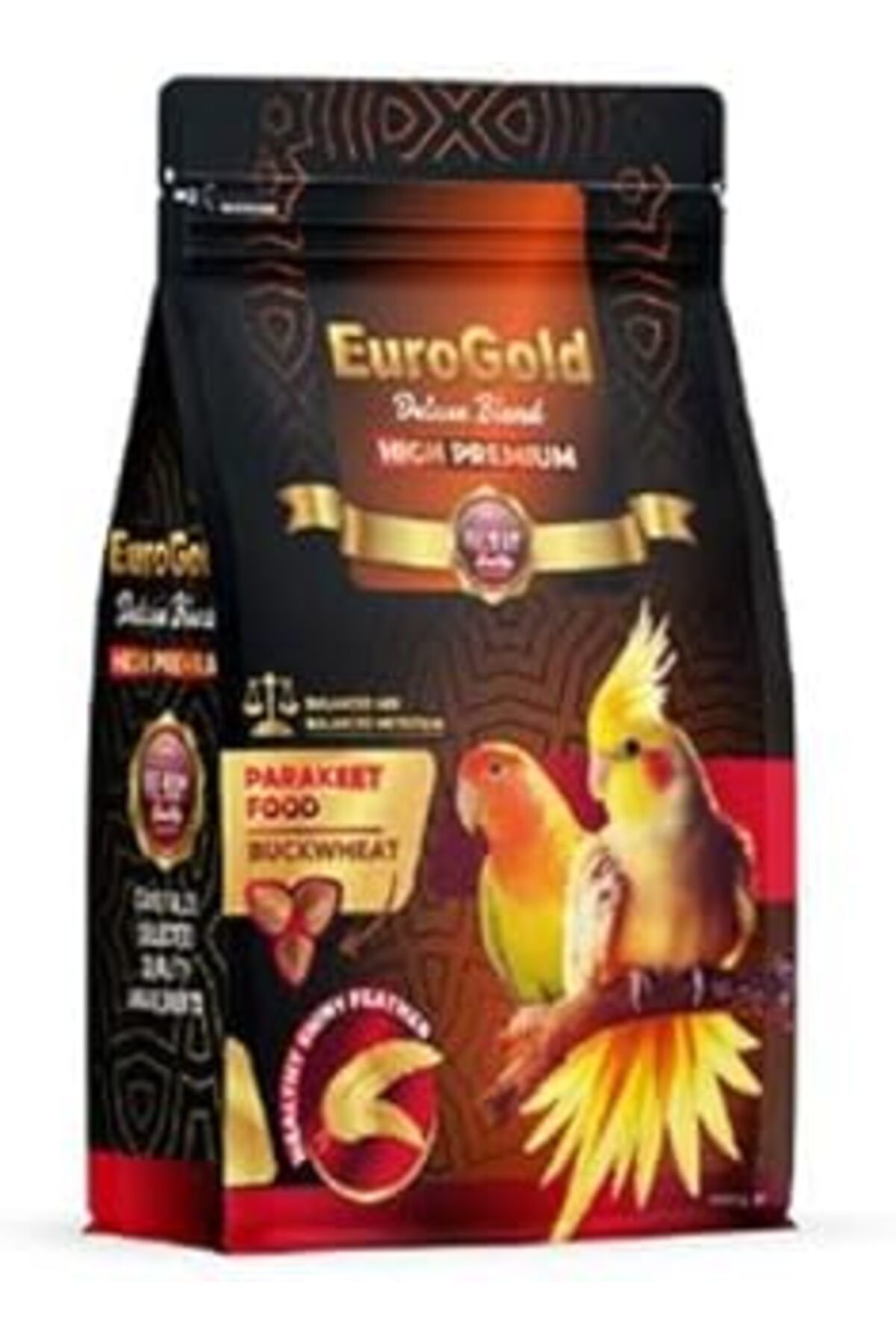 Mu Art Ahşap Eurogold Deluxe Karabuğdaylı Paraket Yemi 1000 Gr