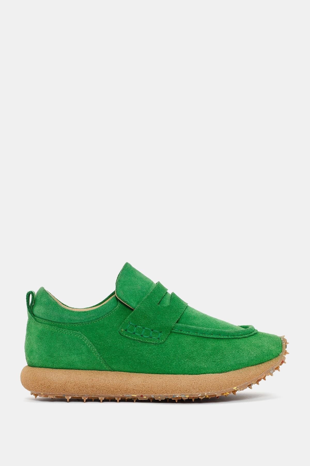 Bestyle Troy Unisex Yeşil Gerçek Süet Deri Sneaker