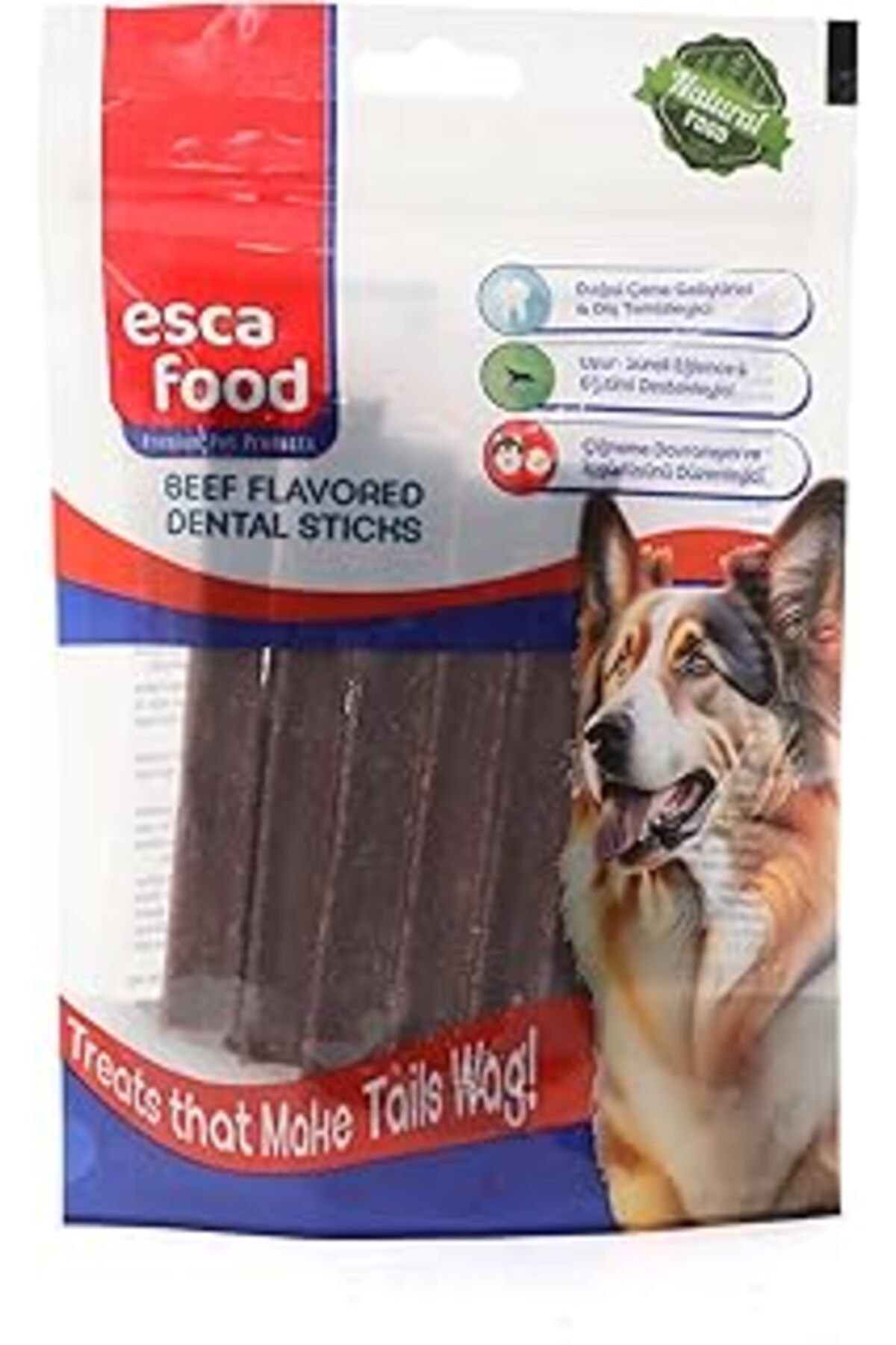 Mu Art Ahşap Esca Food Dental Çubuk Dana Eti Aromalı 100 gram Köpek Ödül Maması