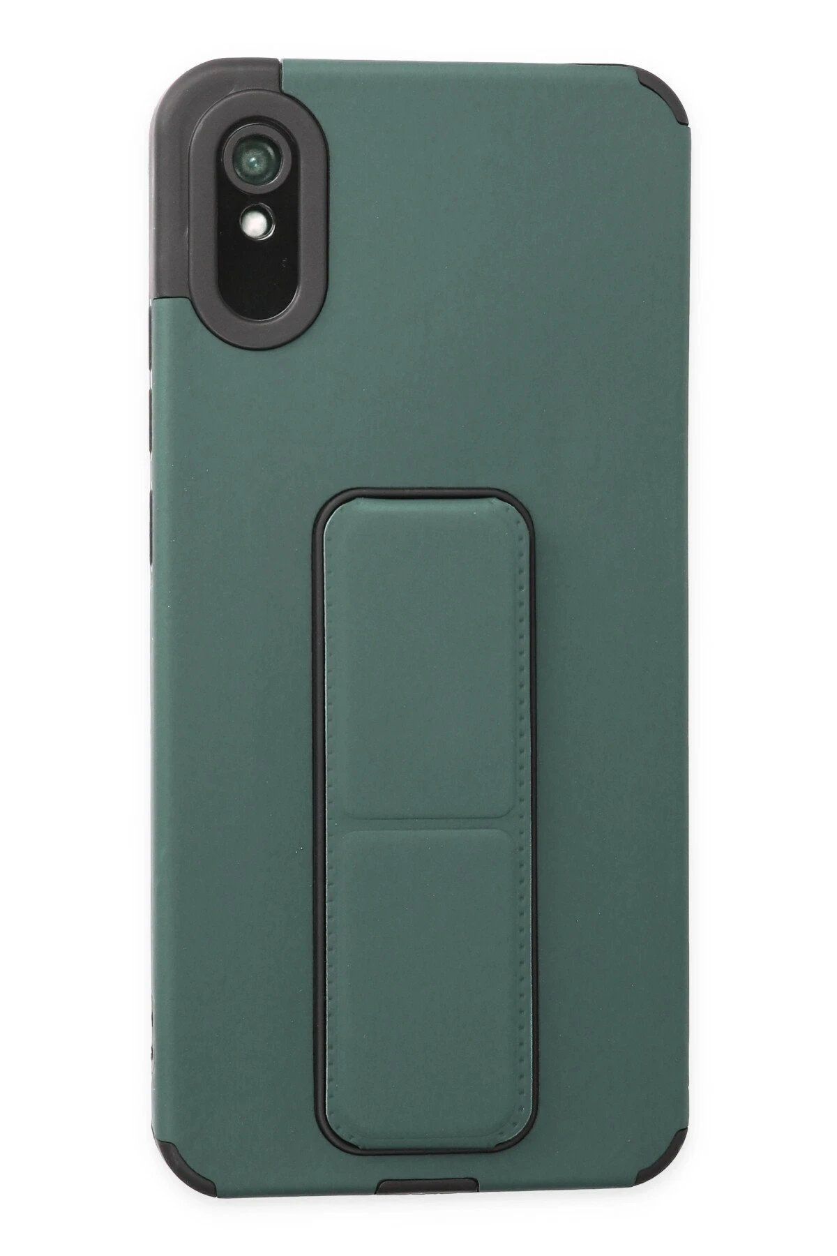 Toptan Bulurum Xiaomi Redmi 9A Kılıf Mega Standlı Silikon - Yeşil