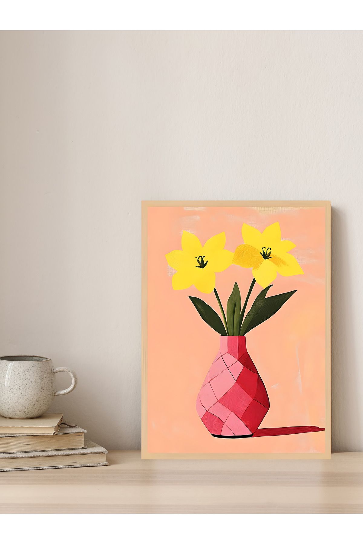 Tuba Decor Tek parça Ahşap Çerçeve Görünümlü MDF Tablo