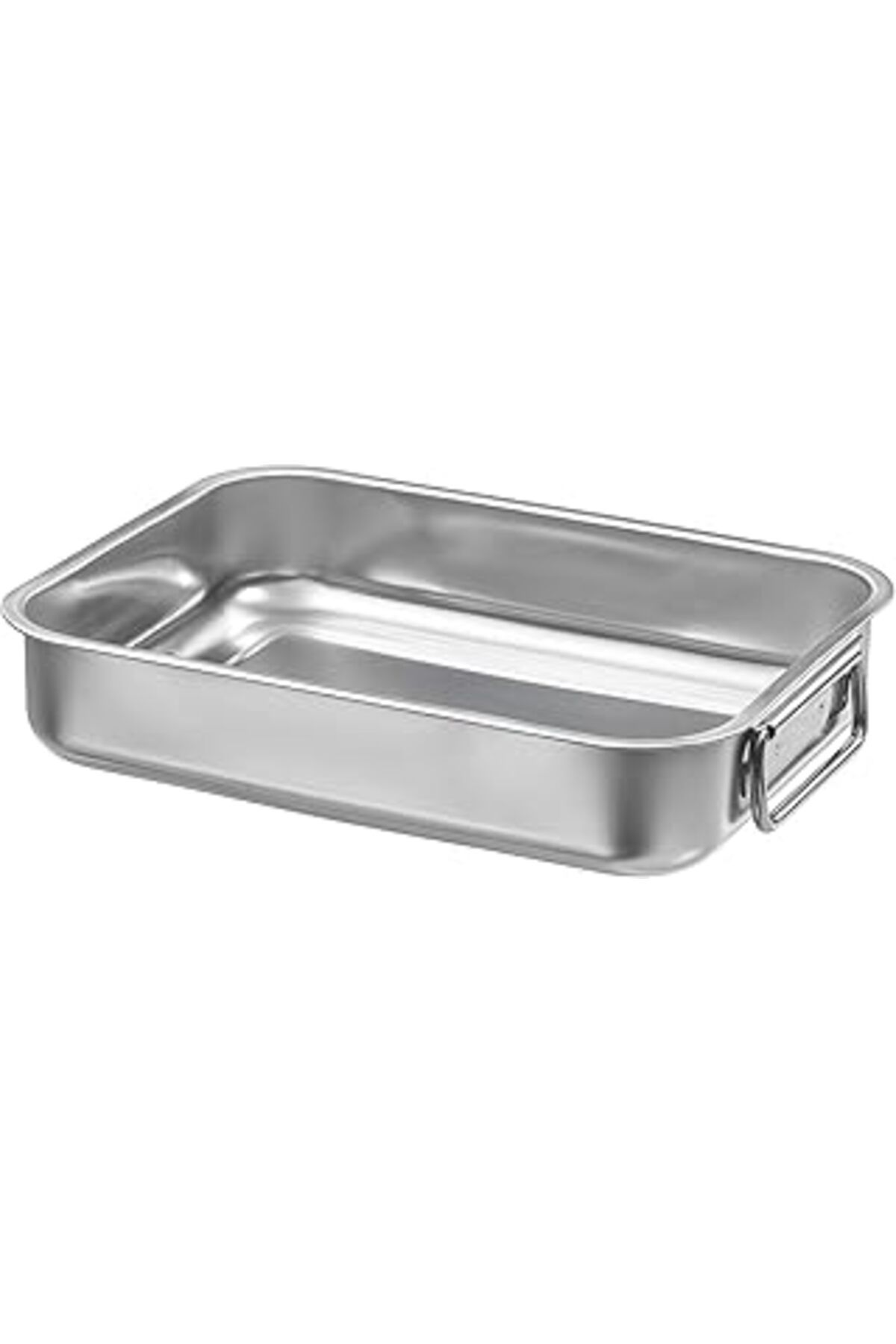 ASİTAN Metal Fırın Kabı, Paslanmaz Çelik Meridyendukkan 26X20 Cm Fırın-Barbekü Kızartma Kabı