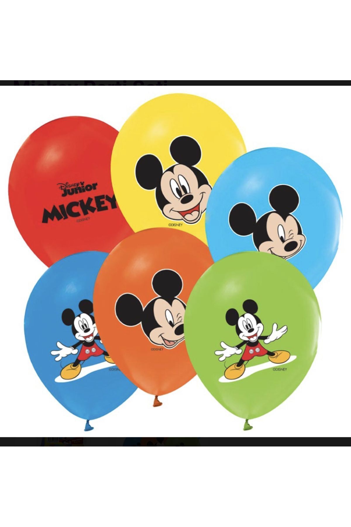 Baloncuu Mıckey Mouse Balon Pastel 12 Inç 8 Adet