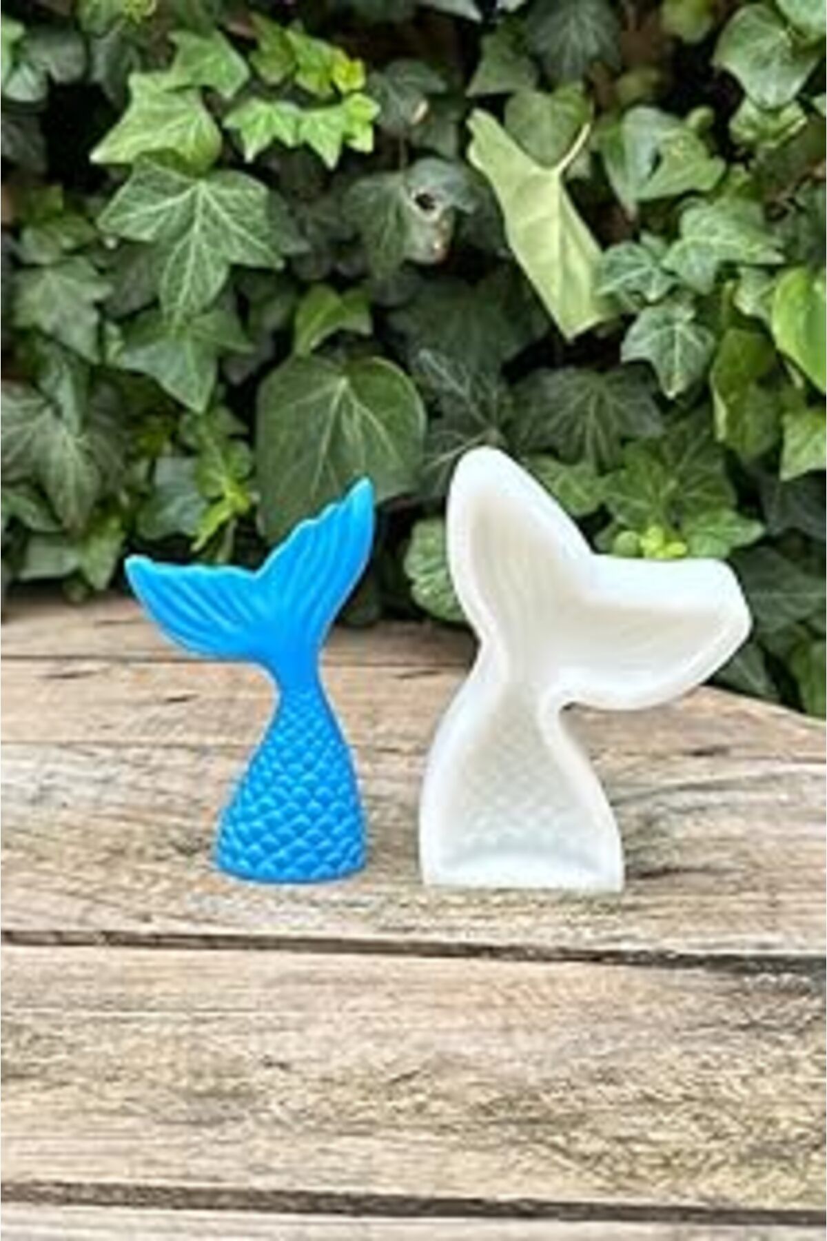 Mu Art Ahşap Rufus Concept Deniz Kızı Kuyruğu Büyük Tekli Mum Kalıbı (Silikon)