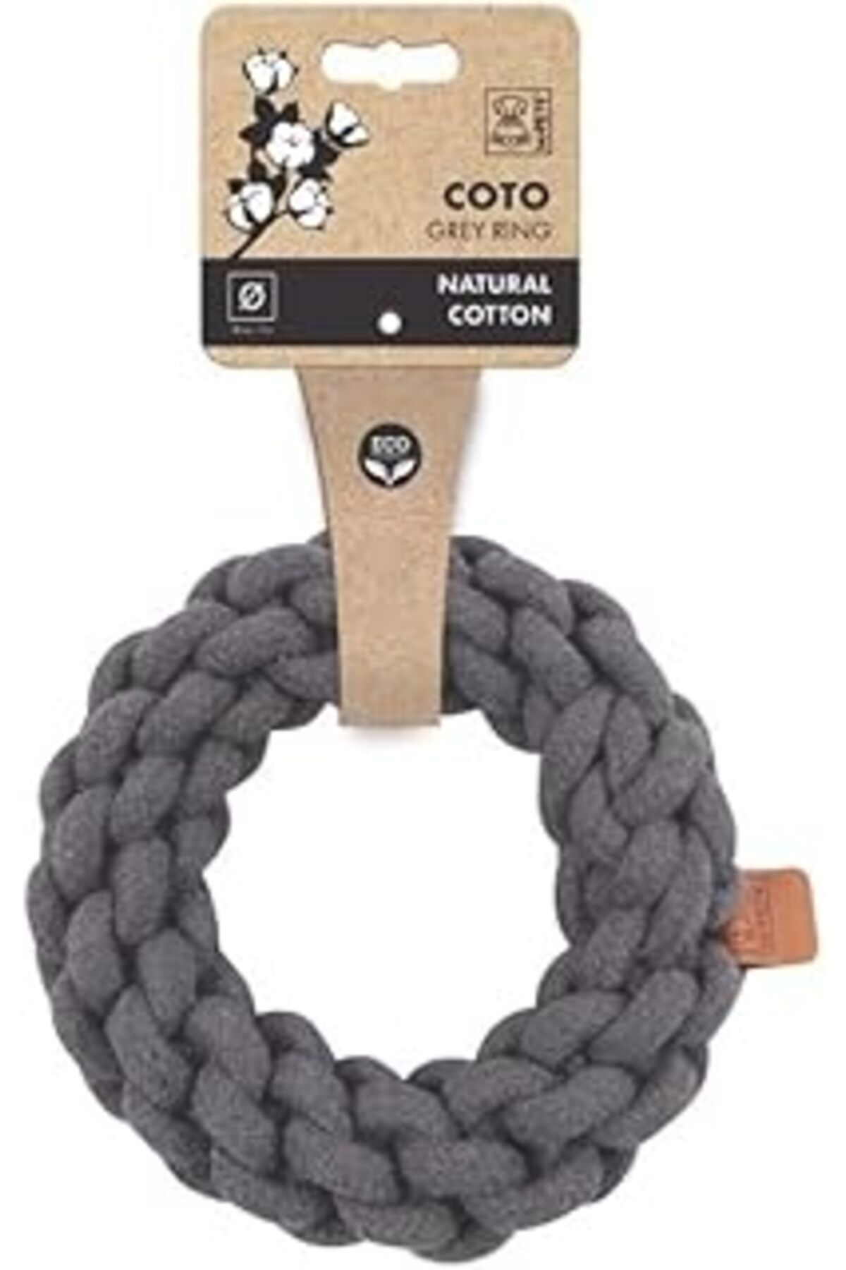 ASİTAN M-Pets Coto Grey Ring 18Cm Örgü Halka Oyuncak