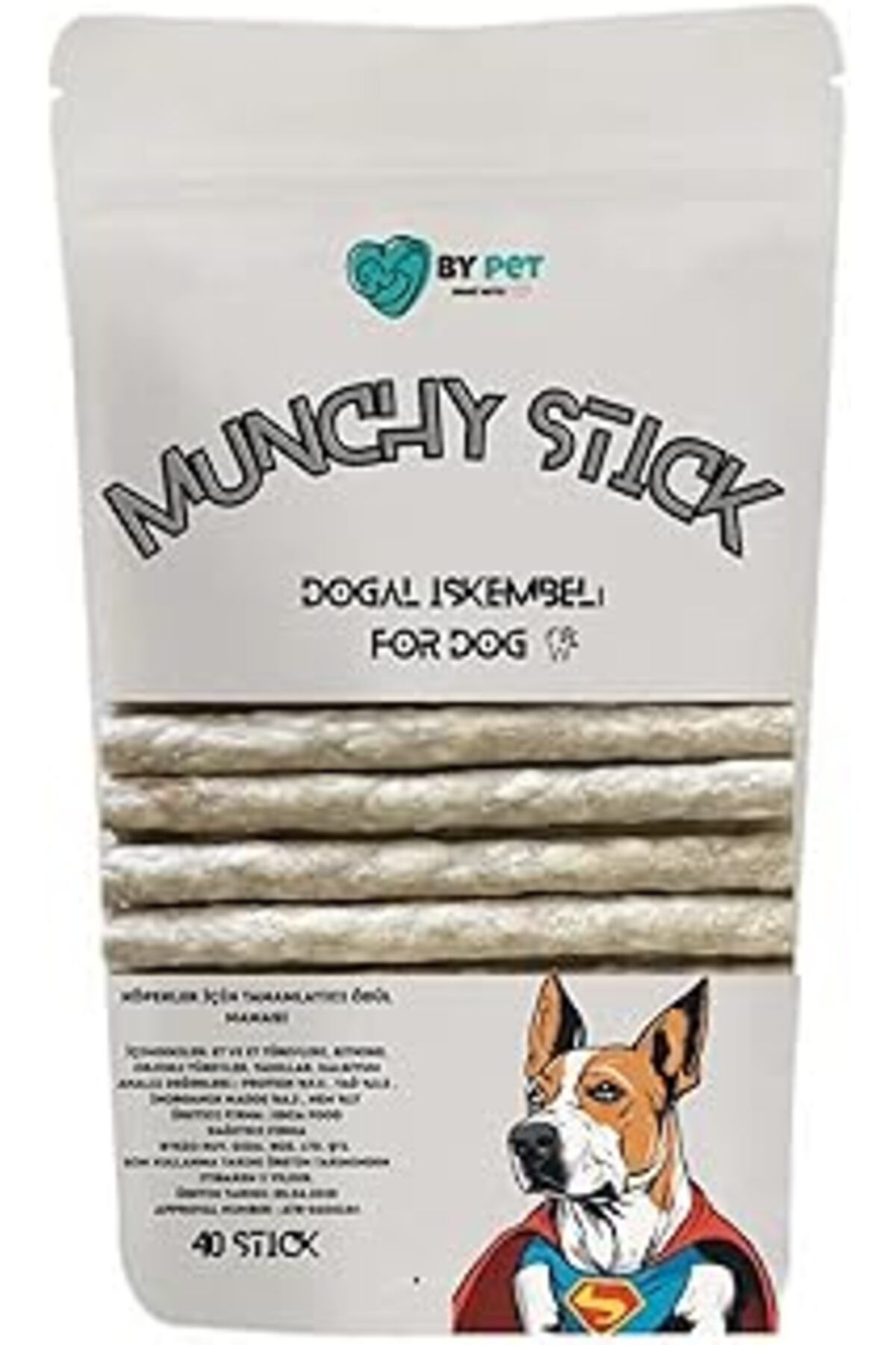 NETWORK ART Doğal İşkembeli Köpek Ödül Maması, Köpek Munchy Çubuk 40 Adet