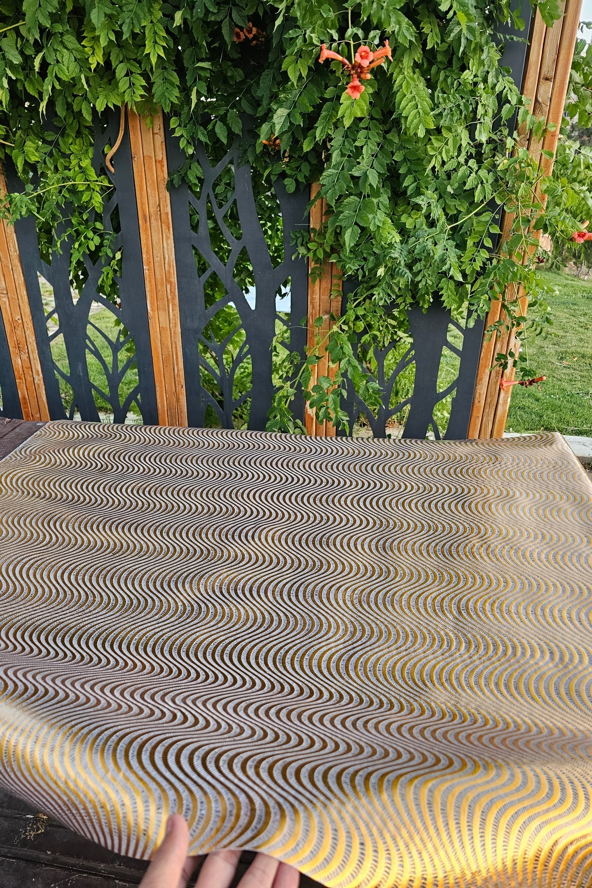 Rona Home-Wicker Pattern Parallel Transparent Pvc Table Cloth Wipeable Oilcloth Table Cloth Luxury Wicker Waterproof. 3
