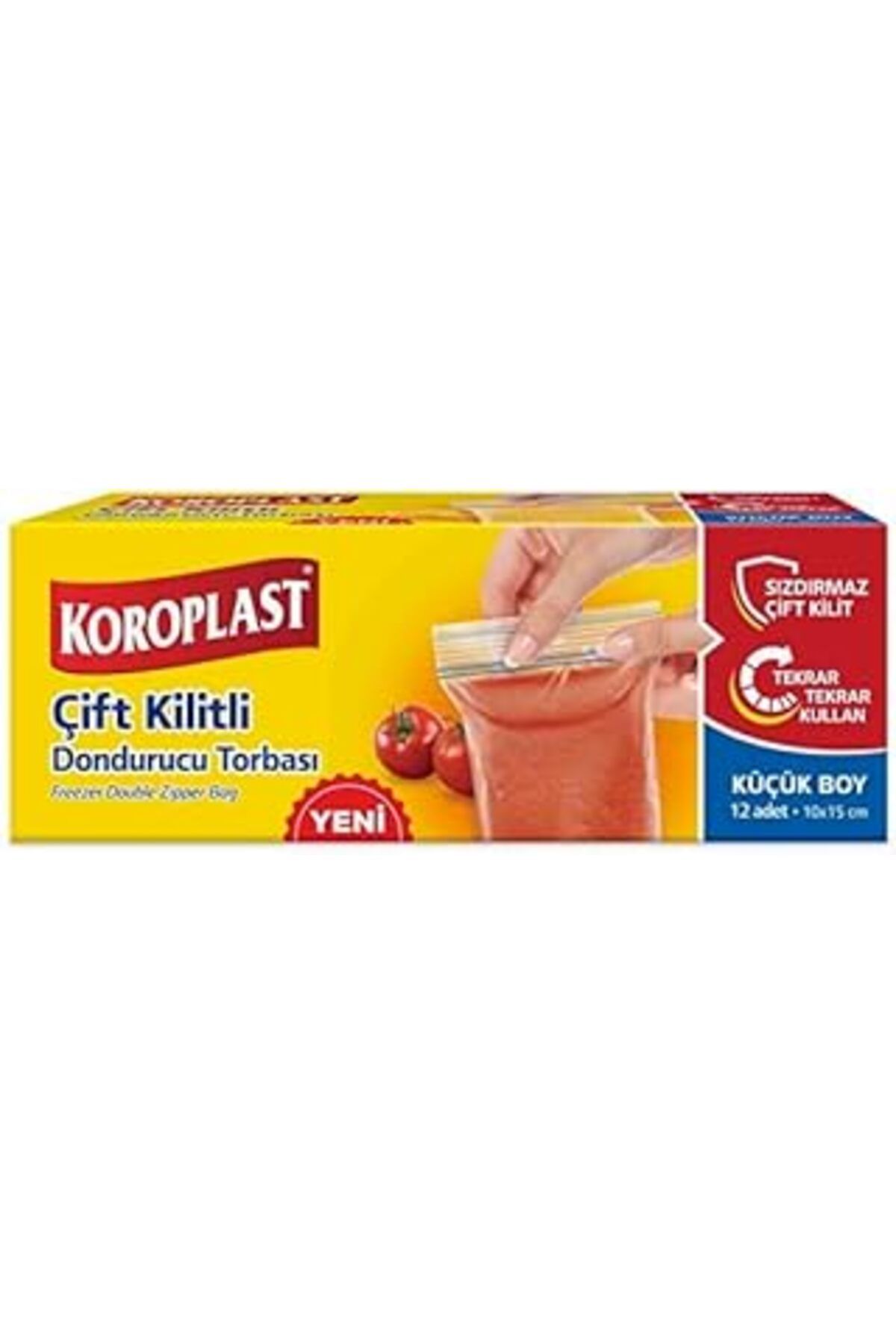 Qedii Koroplast Çift Kilitli Dondurucu Poşeti Küçük Boy