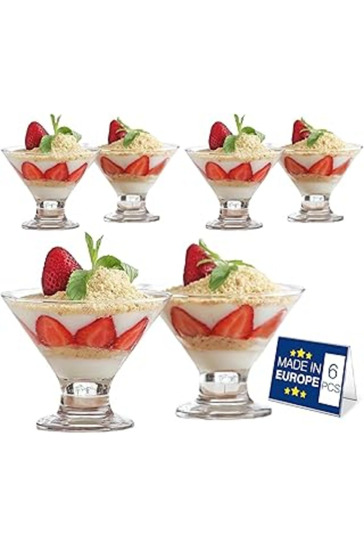 Mu Art Ahşap Lav, Crema 6'Lı Dondurmalık-Tatlı Servisi, Crema, 62467165 Cc, Şeffaf