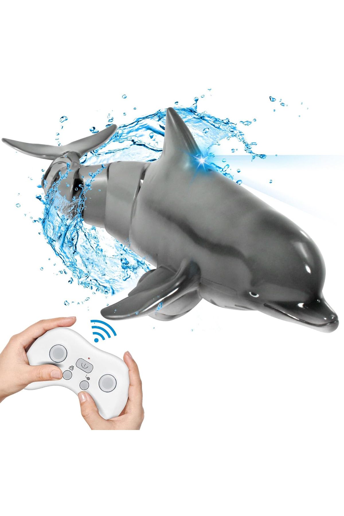 Boratila Toys 2.4 Ghz Uzaktan Kumandalı Yüzen Full Fonksiyon Şarjlı Yunus ( Kumadalı Balık )