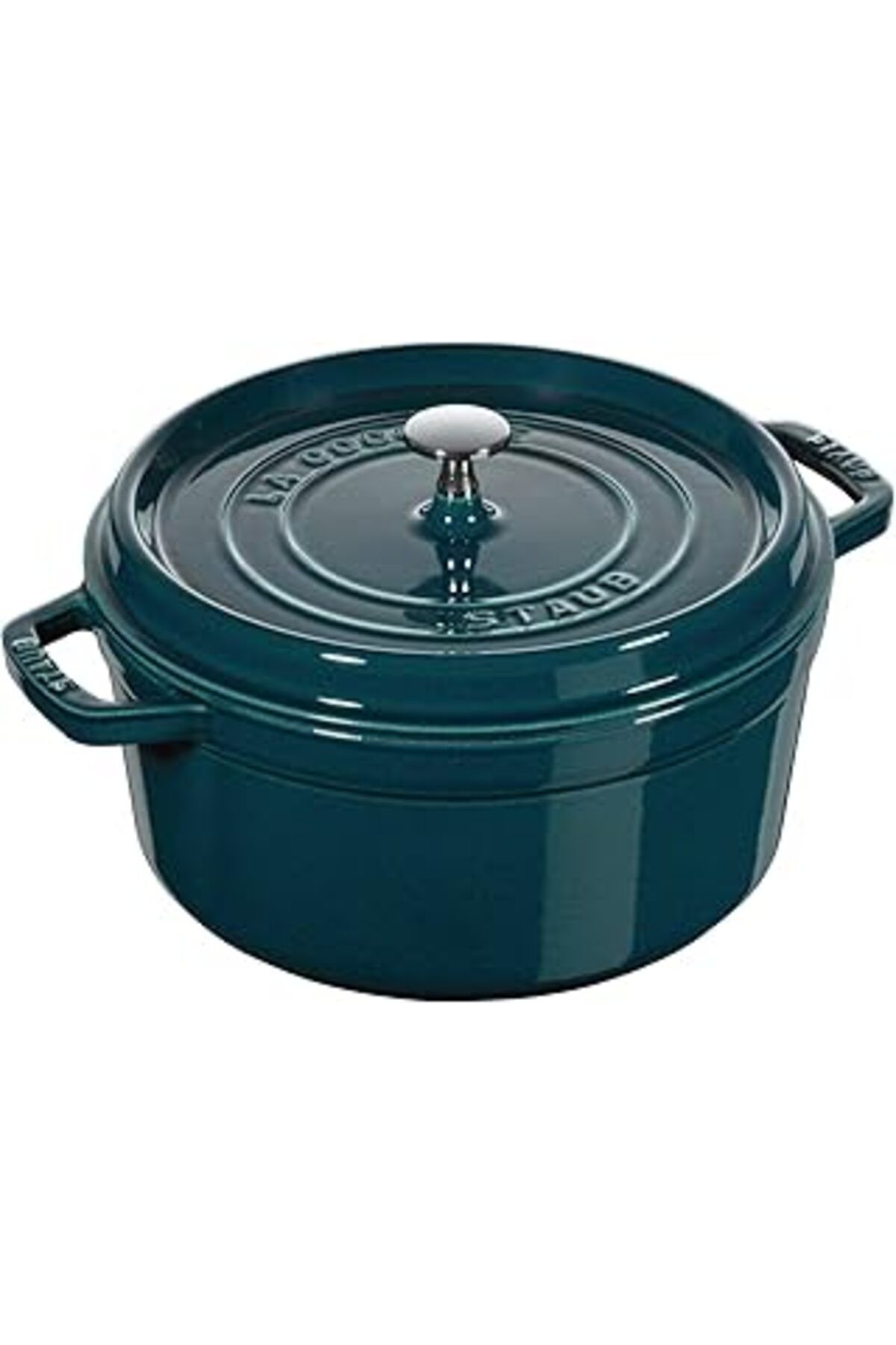 Mu Art Ahşap Staub 1102285 Cocotte / Kızartma Tenceresi, Yuvarlak Kapaklı 22 Cm, 2.6 L, Tencerenin Içinde Mat Si