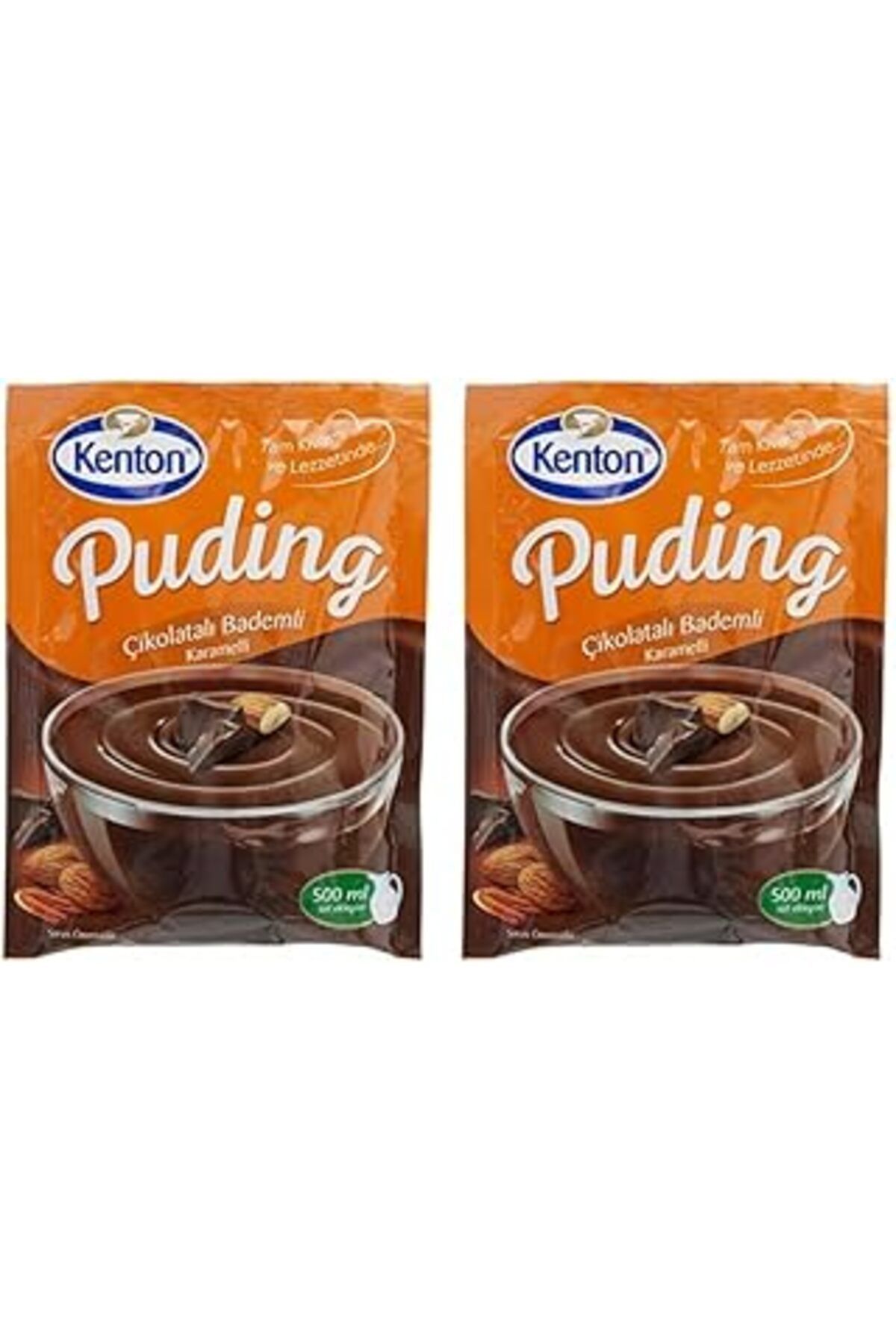ASİTAN Kenton Puding Çikolatalı Bademli Karamelli 100 G 2Li Paket