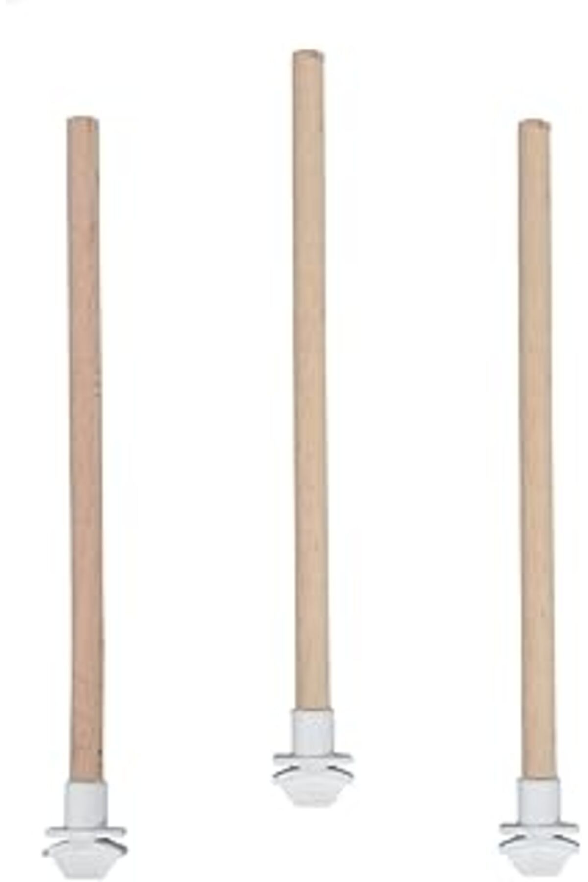 Mu Art Ahşap Petistera 3'Lü Ahşap Pürüzsüz Muhabbet Kuşu Tüneği 25 Cm
