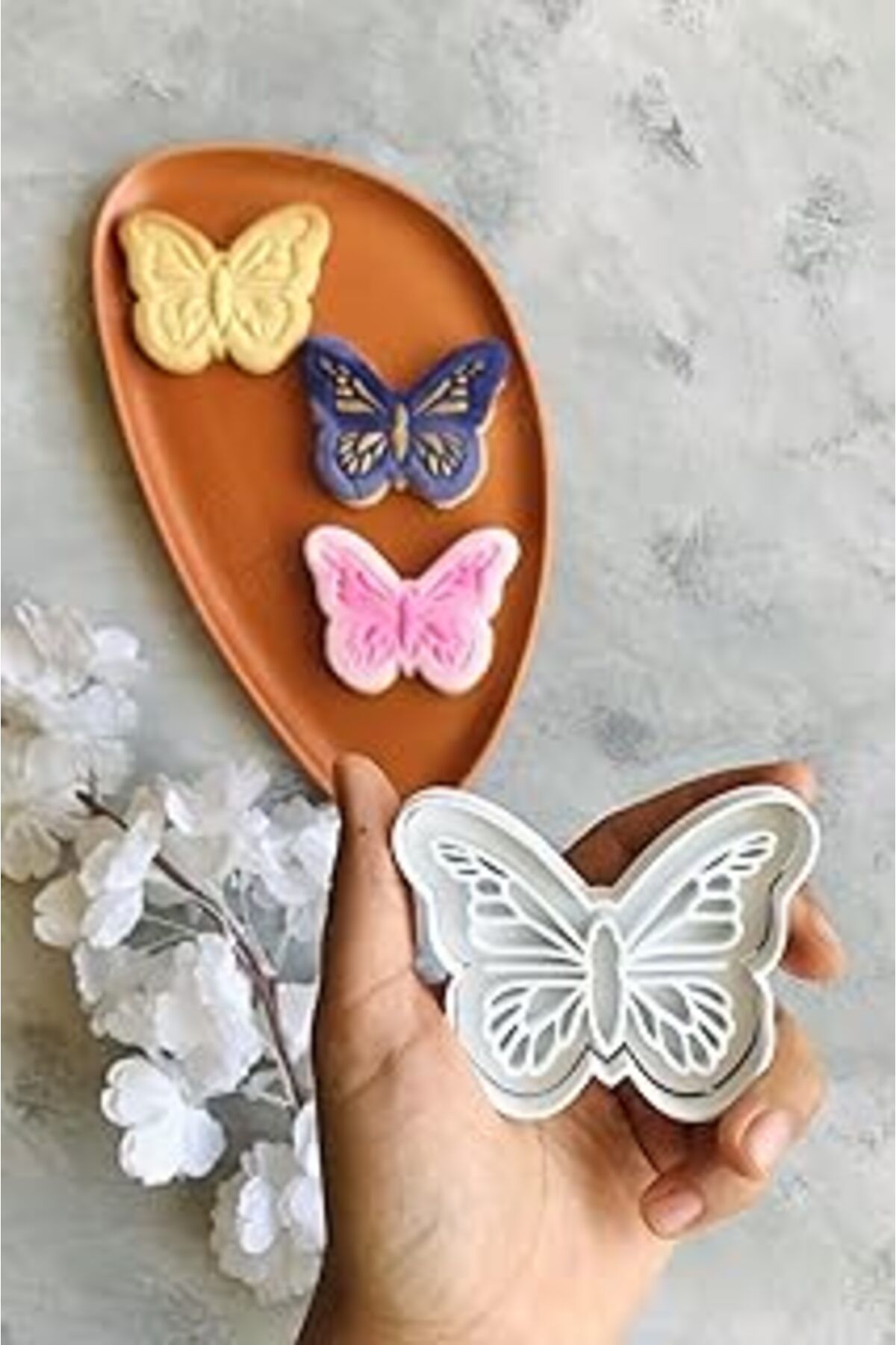 Mu Art Ahşap Cestopieno Beyaz Hamur Şekillendirici/kurabiye Kalıbı - Yenilendi