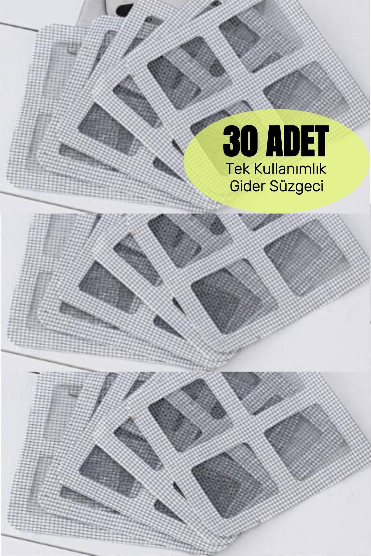 teknotrust 30'lu Lavabo Süzgeci Banyo Balkon Vb. Gider Süzgeci Sineklik Tül Perde Tamir Kiti (10x10 Cm)