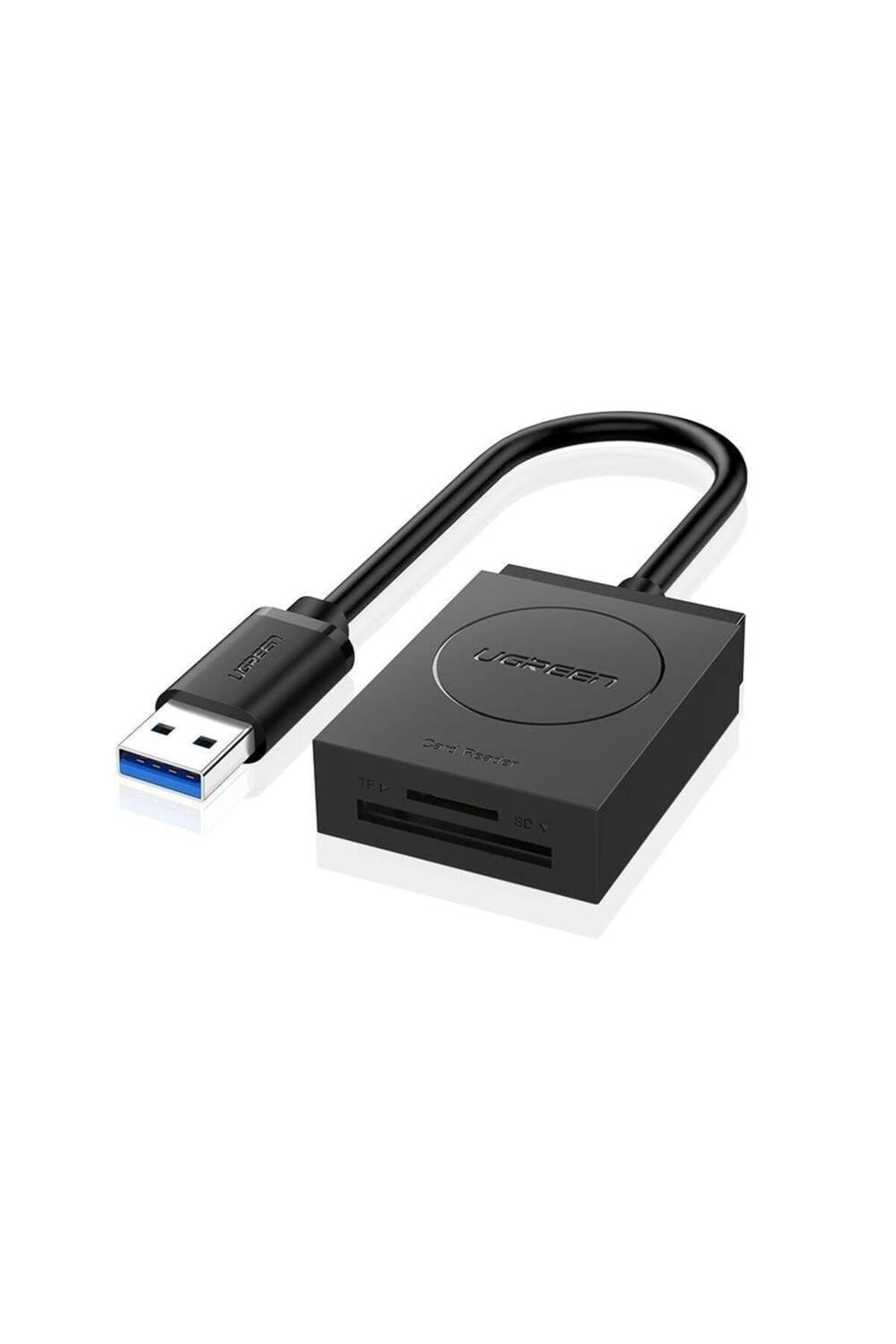 Ugreen 20250 2 in 1 USB 3.0 SD / TF Kart Okuyucu Yüksek Hızlı Veri Aynı Anda 2 Kartı Okuma/Yazma