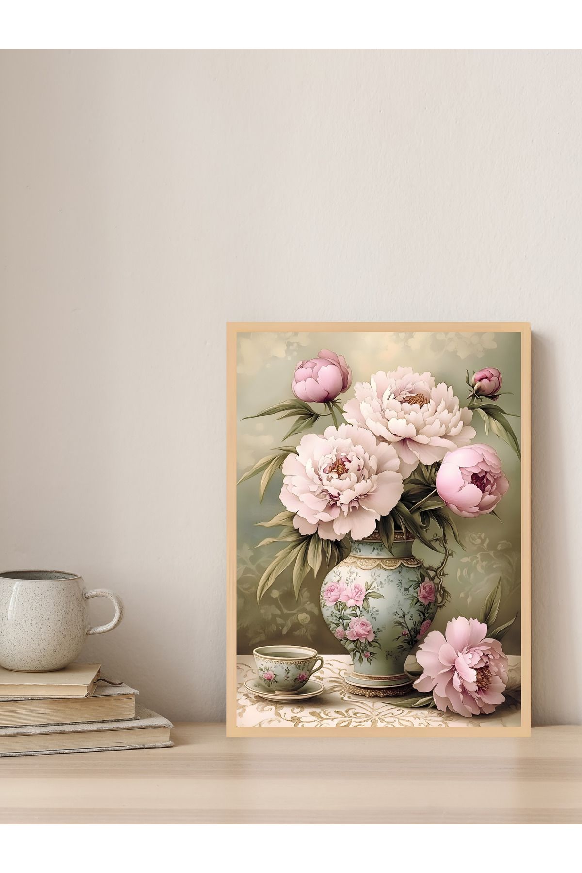 Tuba Decor Tek parça Ahşap Çerçeve Görünümlü MDF Tablo