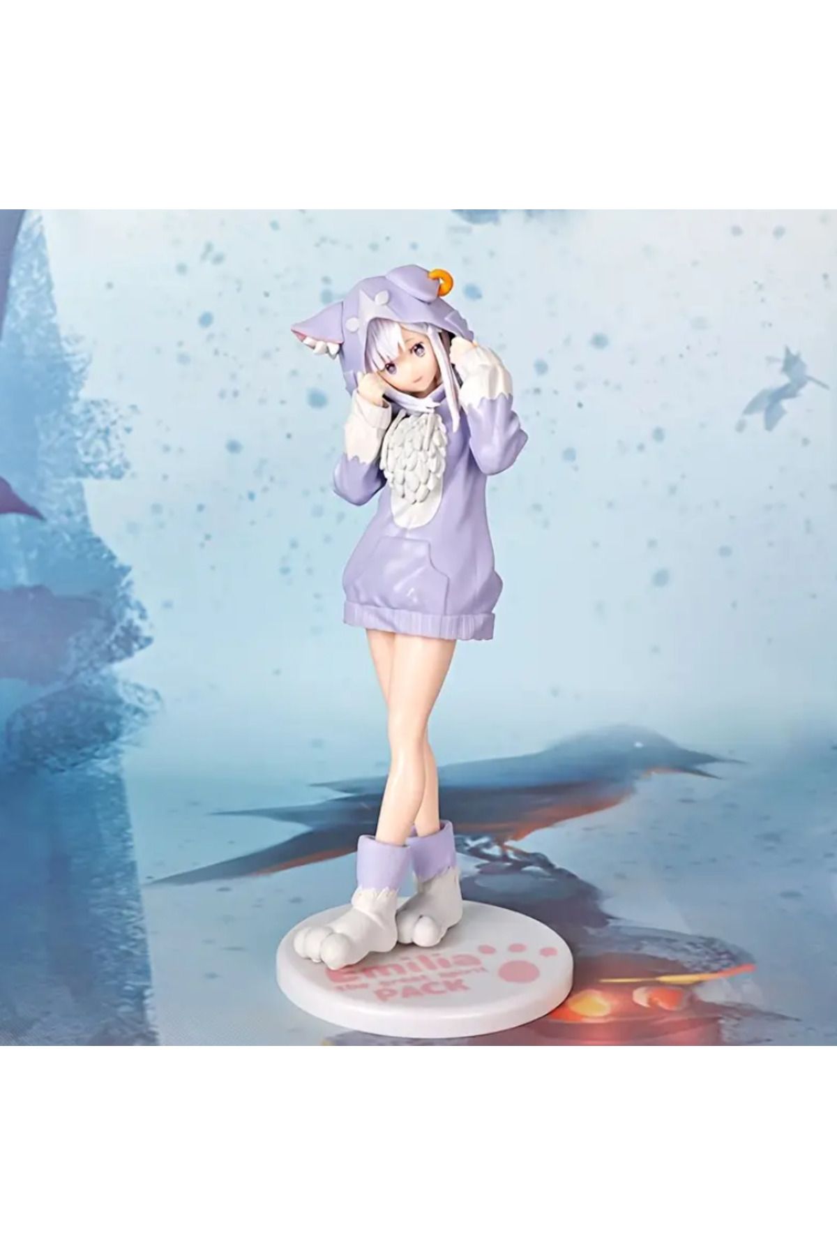 Butic Anime ReZero Emilia Kawaii Figür Oyuncak Süs Hediyelik 21CM