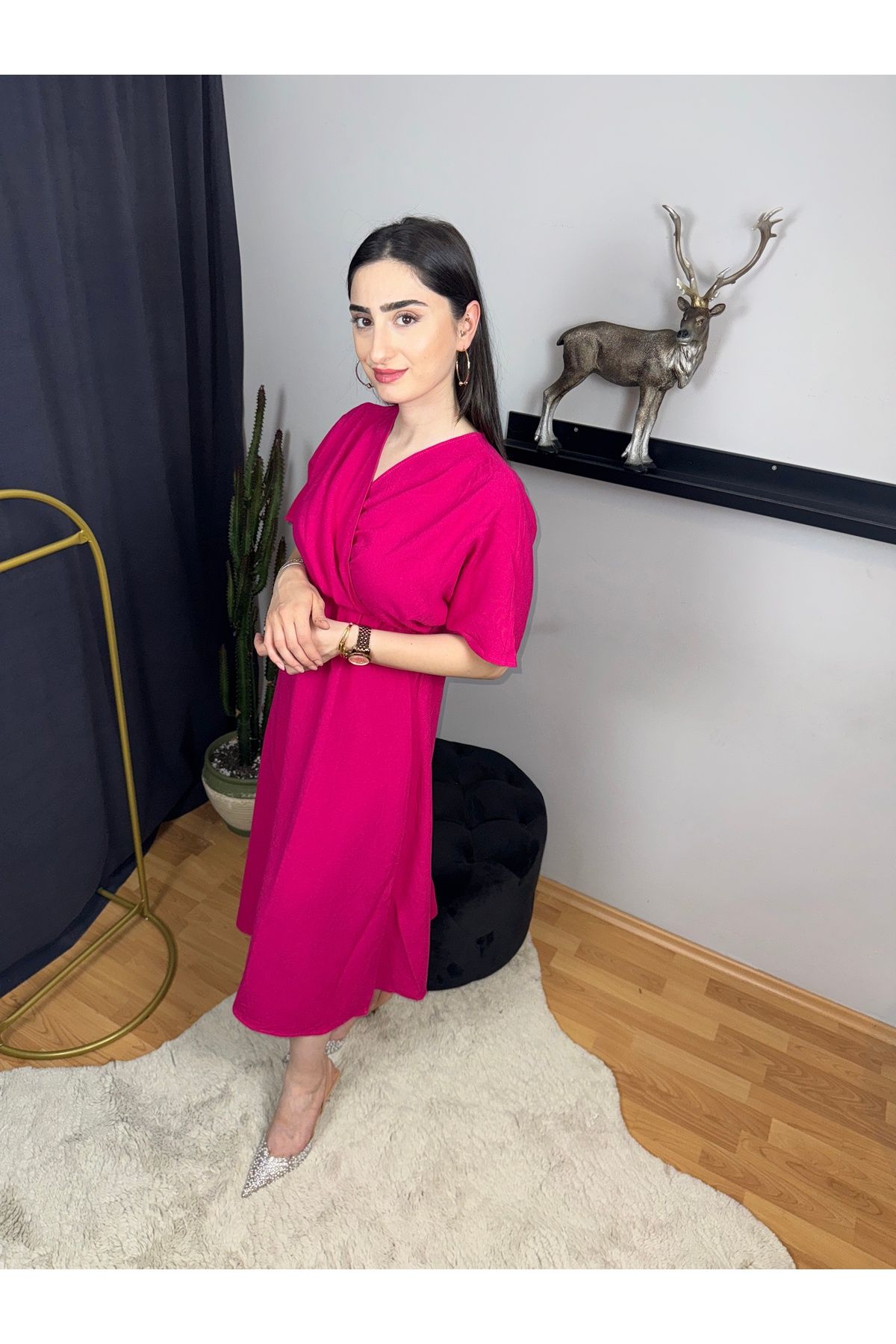 Adlis Butik Keten Uzun Elbise