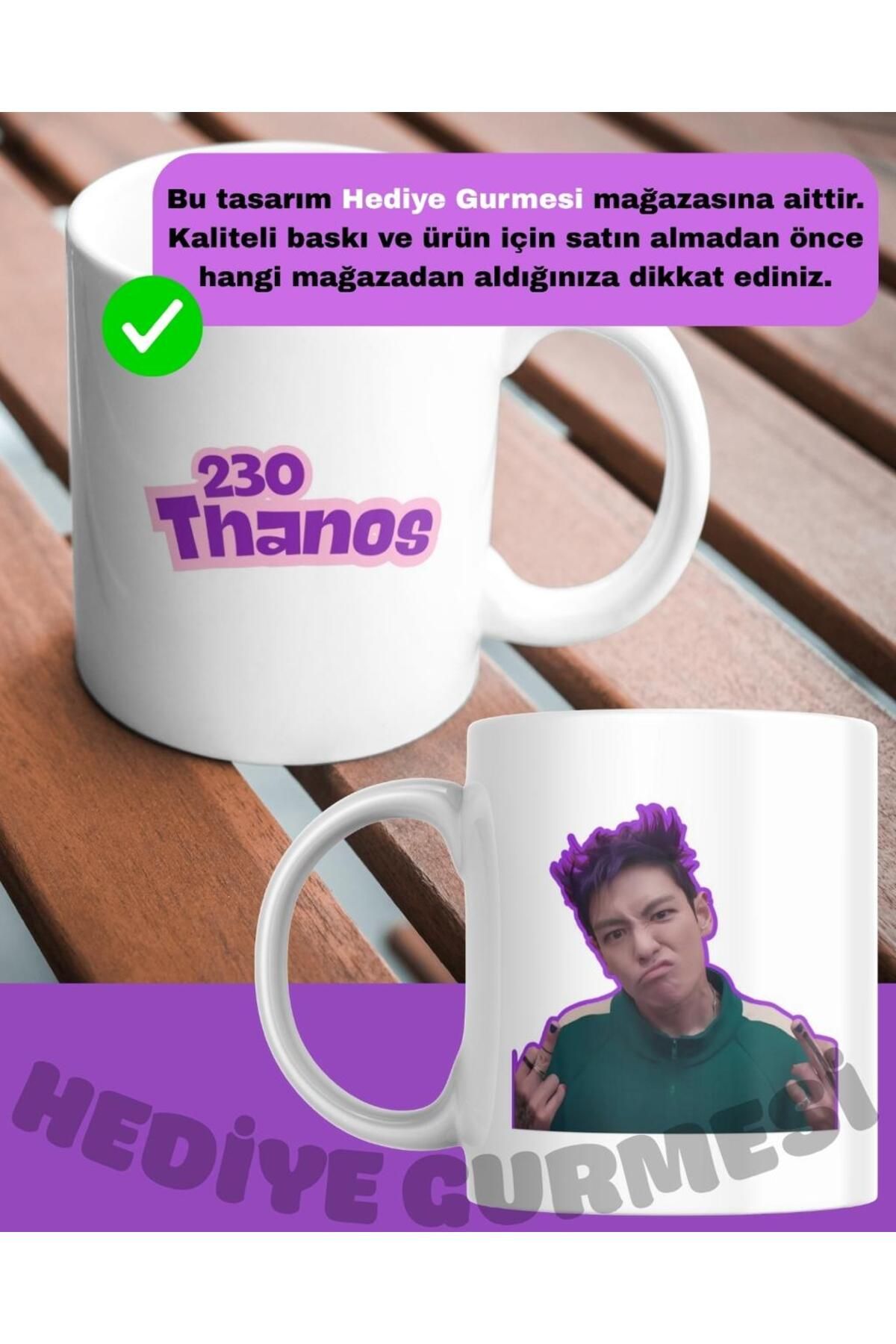 Hediye Gurmesi Netflix Squid Game Dizisi 230 Thanos Baskılı Porselen Kupa Bardak