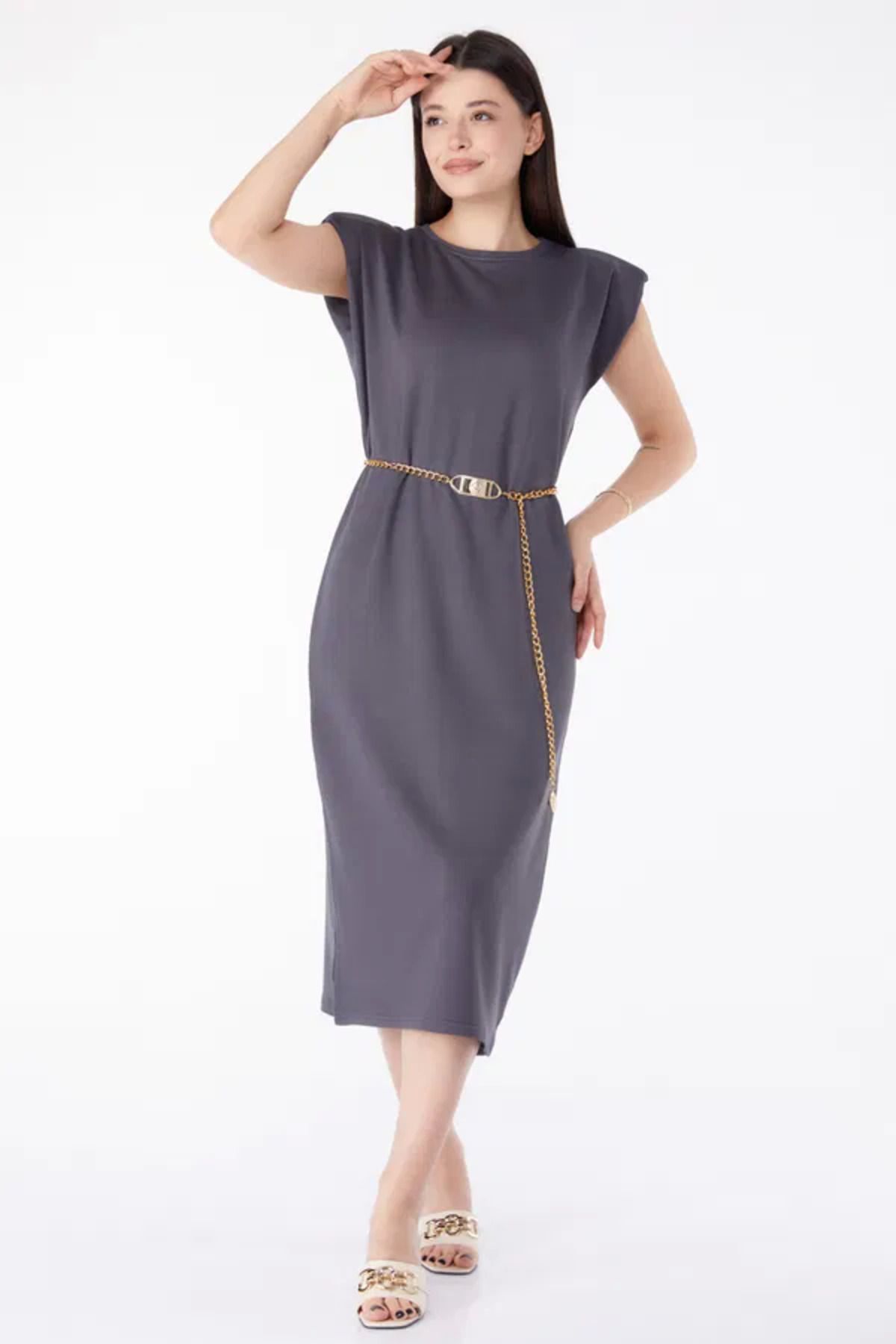 ETİLER COLLECTION Jile elbise antrasit
