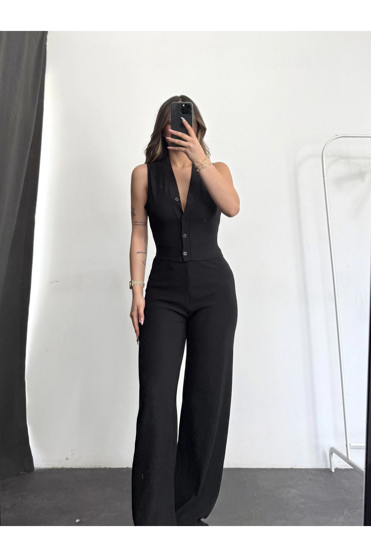 nona butik Penn Yelek Takım - Siyah