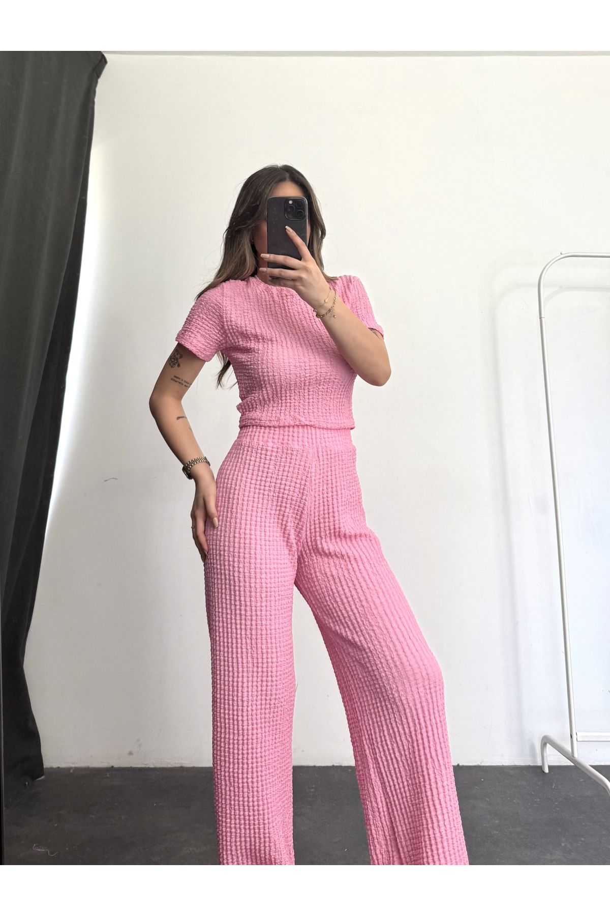 nona butik Buble Basic Takım - Pembe