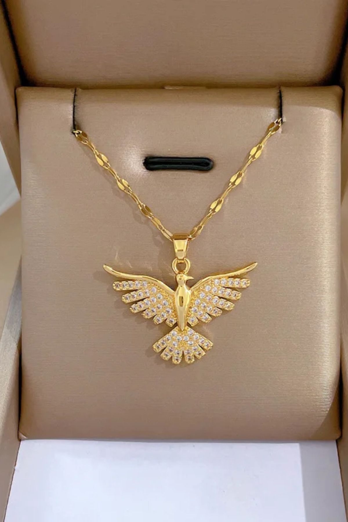 laria jewelry Taşlı Anka Kuşu Kolye