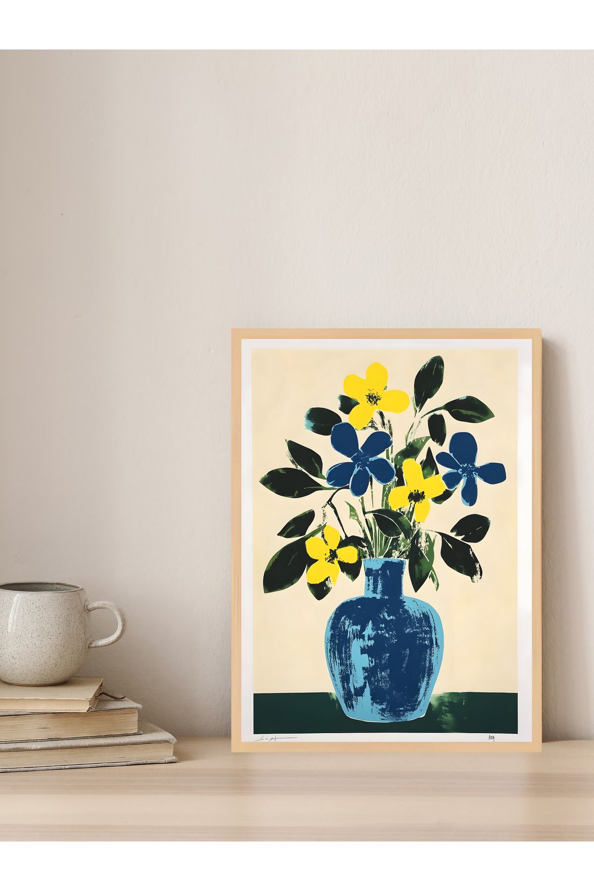 Tuba Decor Tek parça Ahşap Çerçeve Görünümlü MDF Tablo