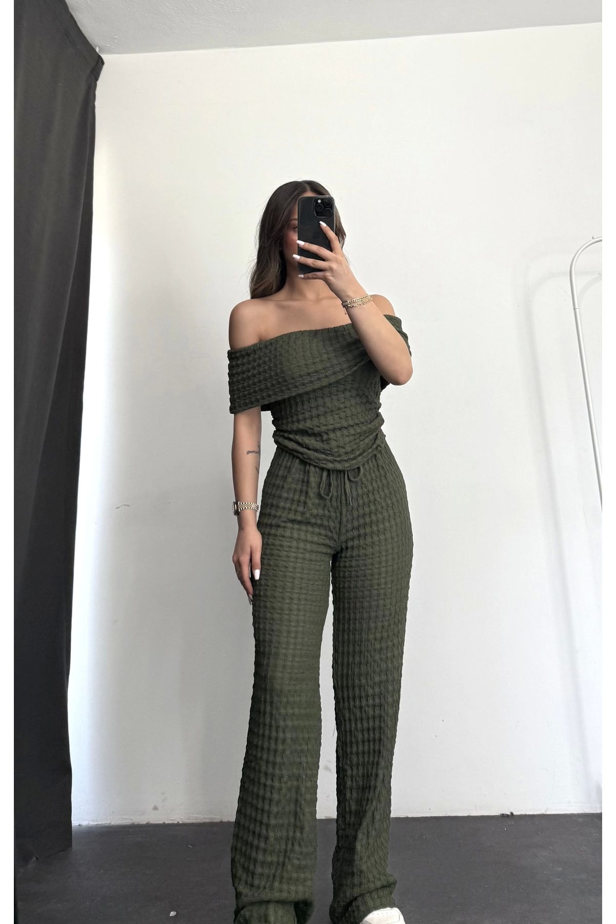 nona butik Pears Madonna Takım - Haki