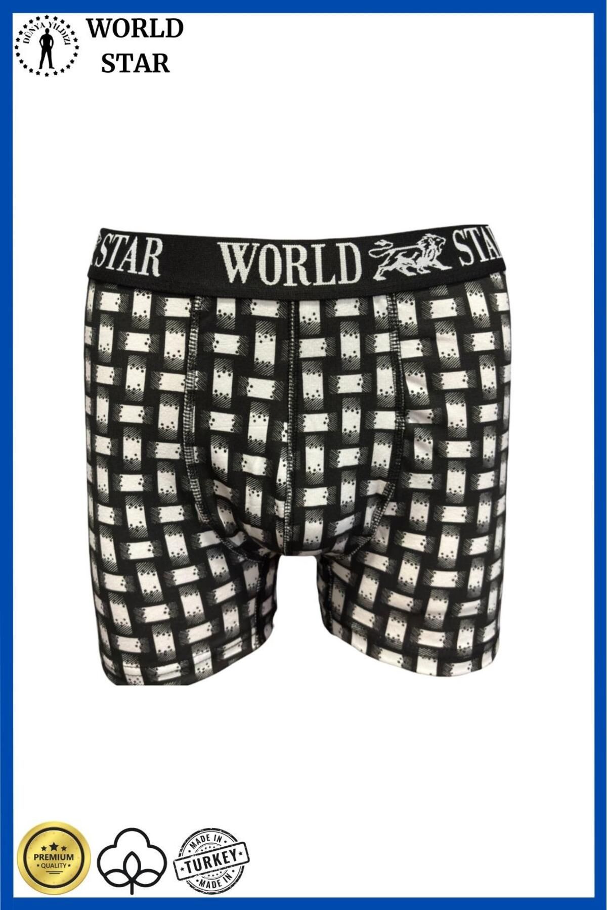 civetta Likralı Pamuklu Renkli Erkek Boxer