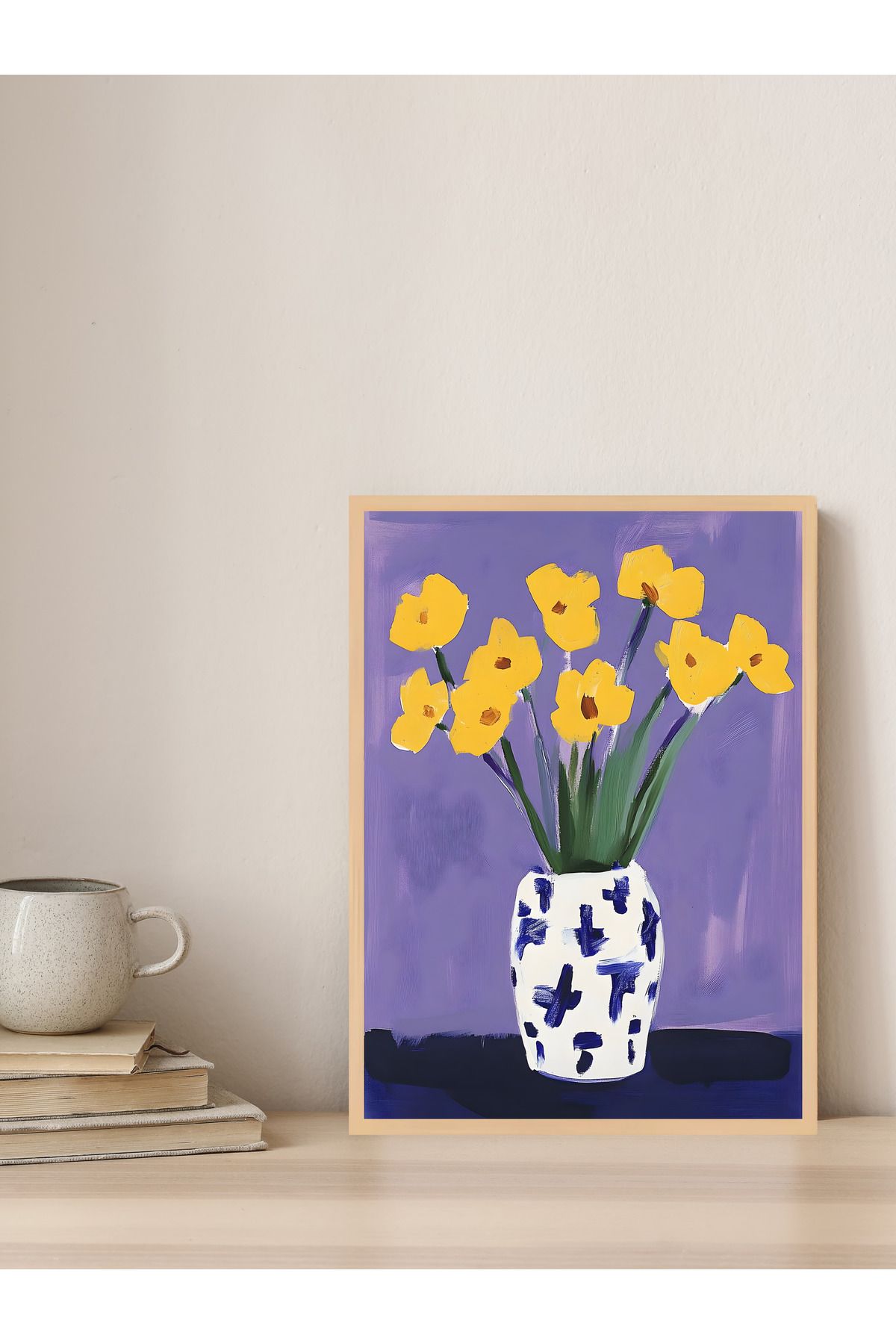 Tuba Decor Tek parça Ahşap Çerçeve Görünümlü MDF Tablo