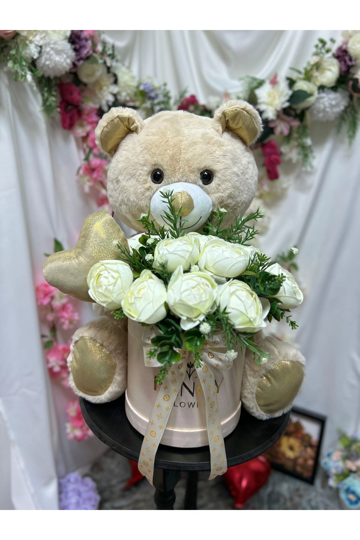 fancyflower 50cm Peluş Ayıcık & Şakayık