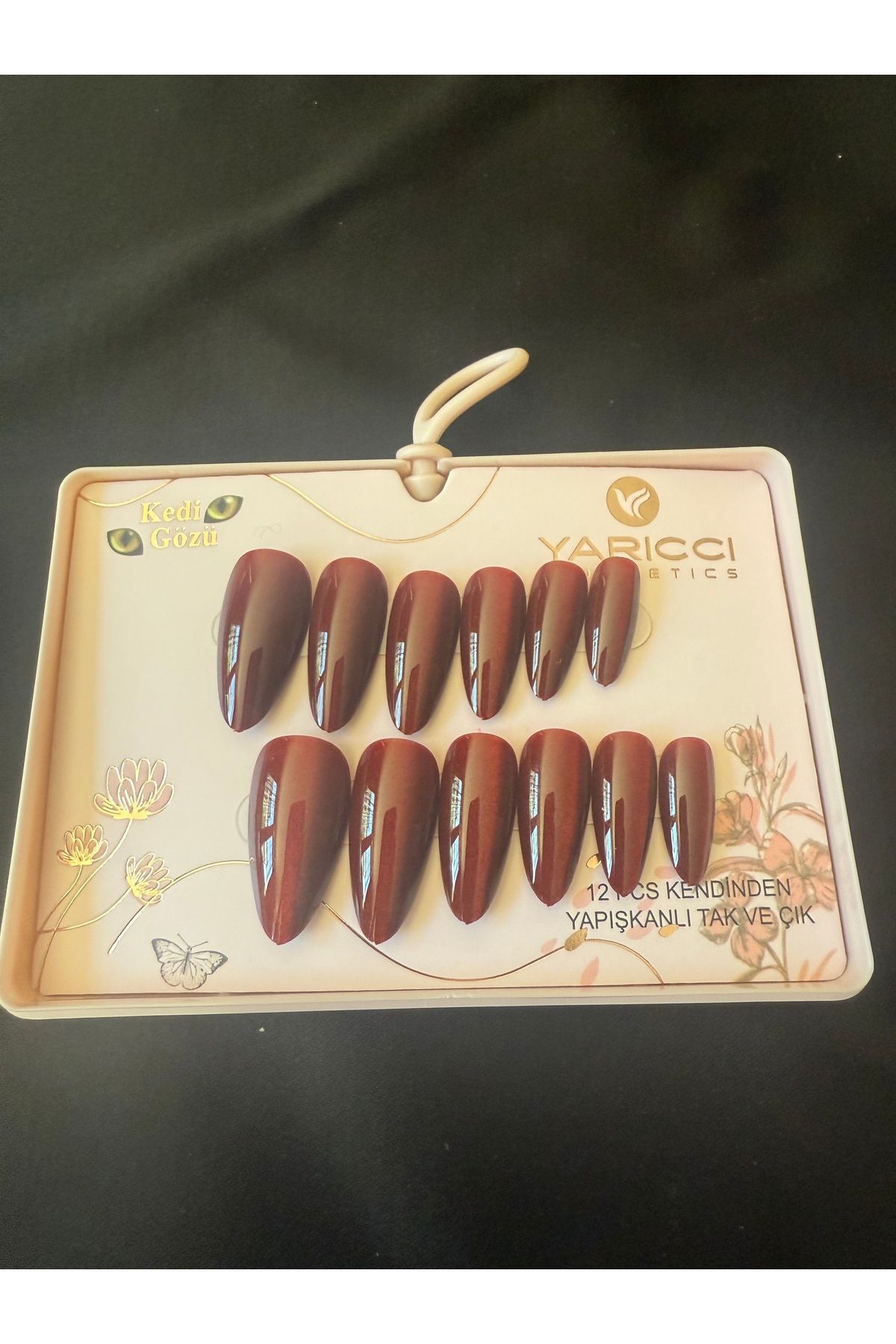 Şirince Kendinden yapışkanlı kedi gözü takma tırnak
