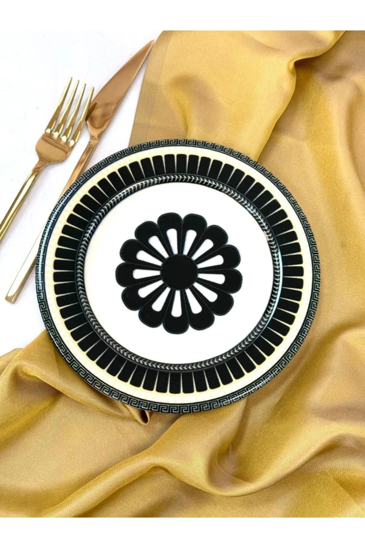 Kosova KOSAVA Porselen Servis Tabağı 26 Cm 26 cm Renkli