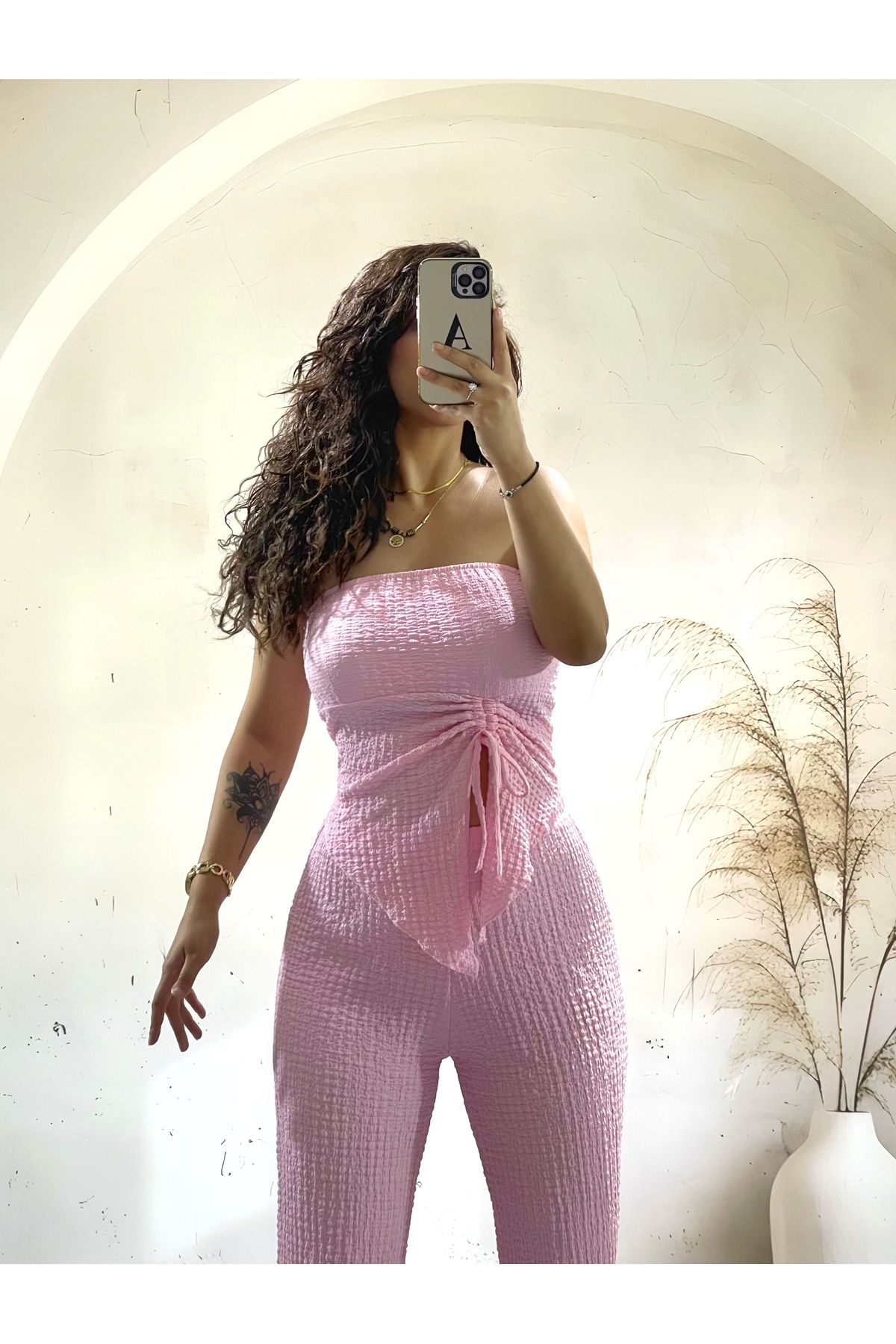 LOI Butik Pembe alt üst ikili takım
