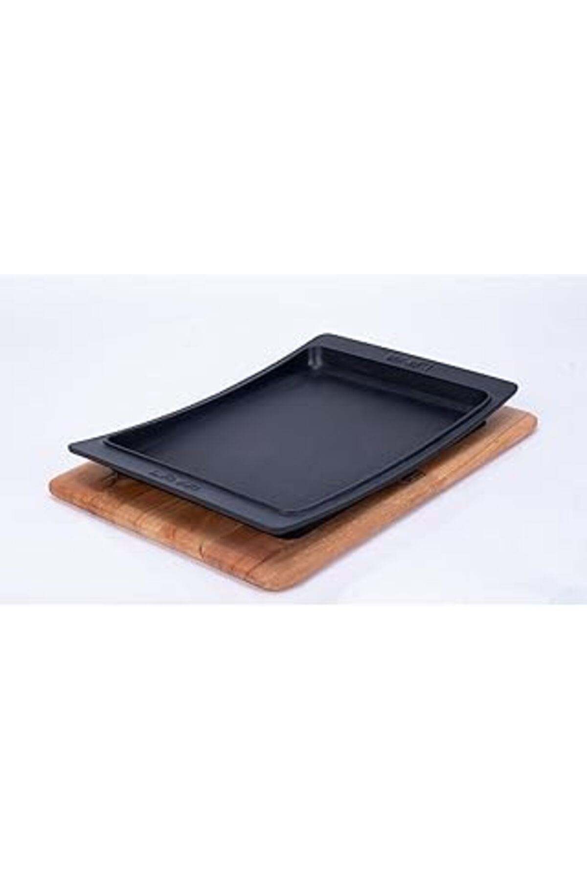 ASİTAN Lava Döküm Servis Tabağı 36X24 Cm Ahşap Altlıklı - Lv As 173