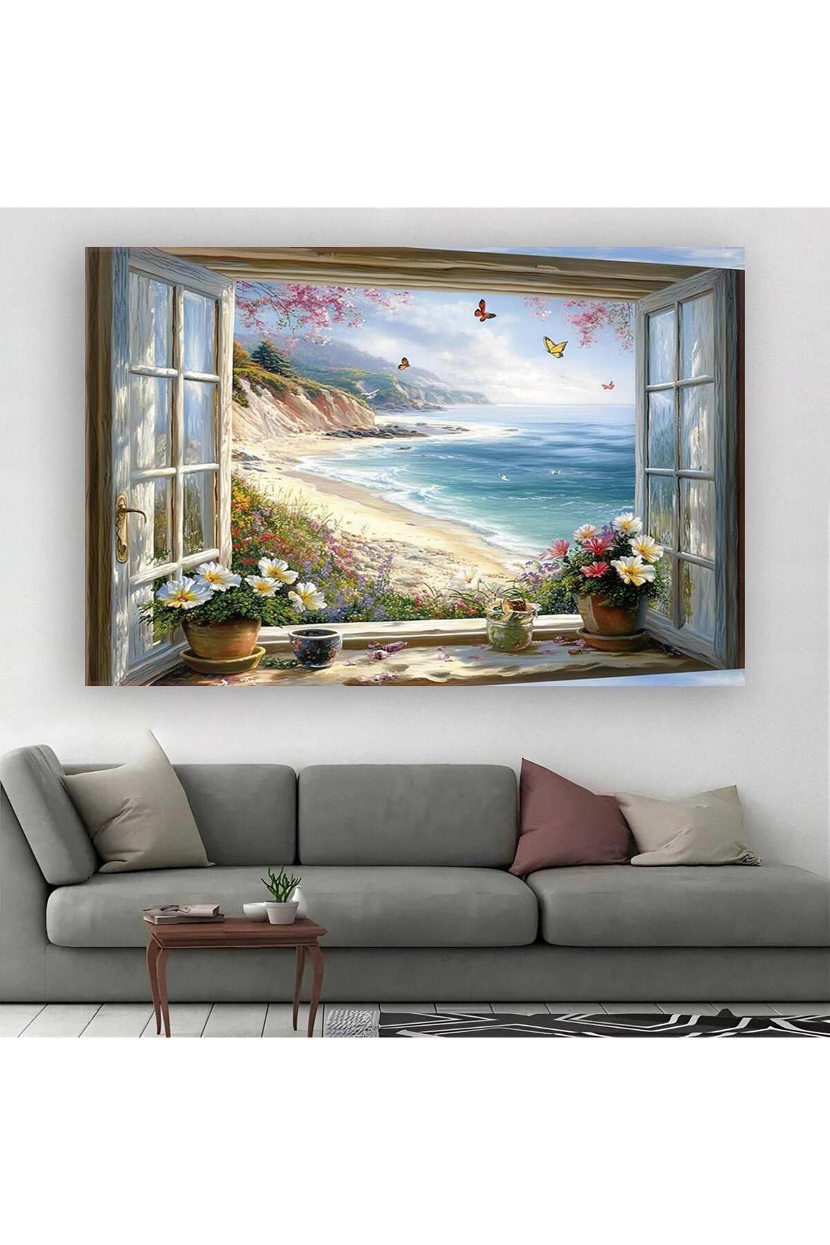 Ritmo Canvas Pencresi Kıyıya Açılan Evler Kanvas Tablo
