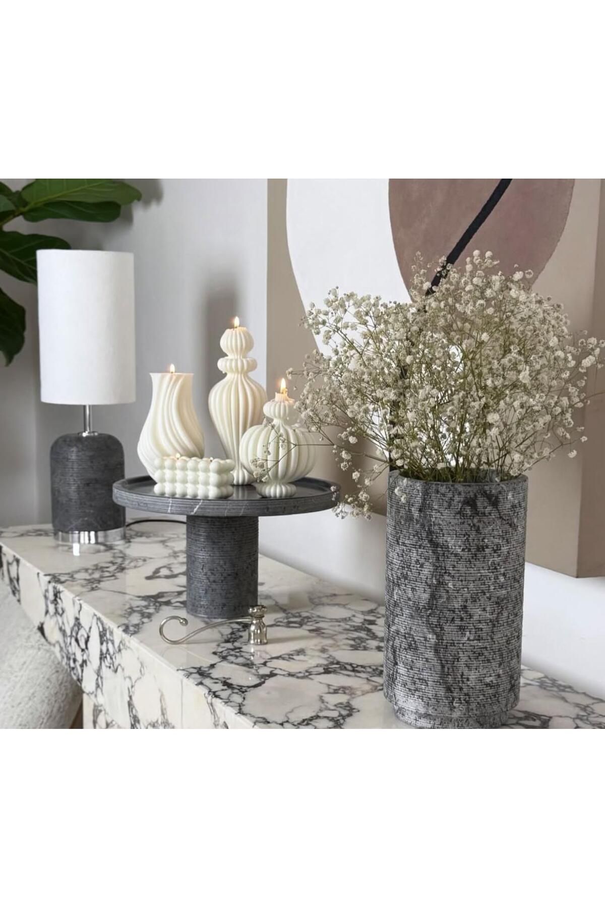 SCA CANDLE Dekoratif Mum Marako +Vazo Mum +Top model Toplam 4 Parça