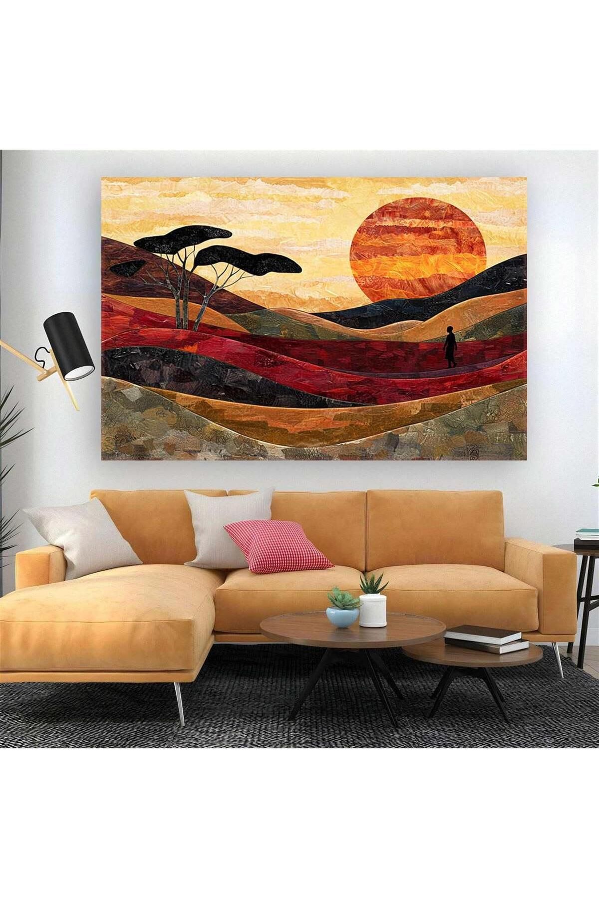 Ritmo Canvas Tepelerin Ardında Güneş Kanvas Tablo