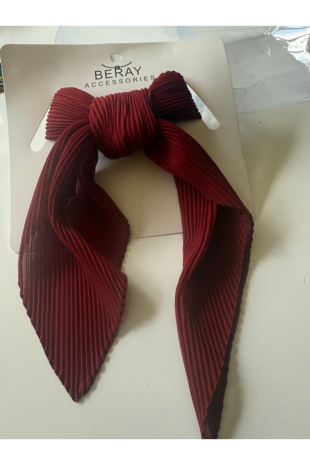 Şirince Bordo bandana saç bandı fular toka